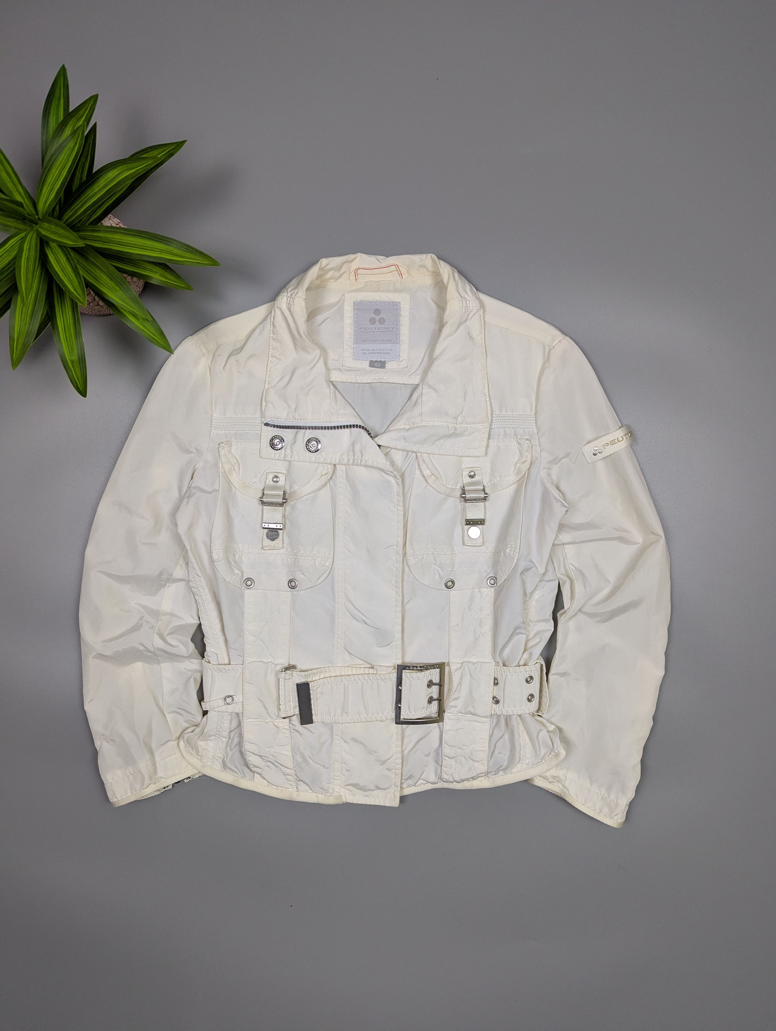 Peuterey Peuterey Hill Rose Vintage Shiny White Jacket Biker Size S / US 4 / IT 40 - 1 Thumbnail