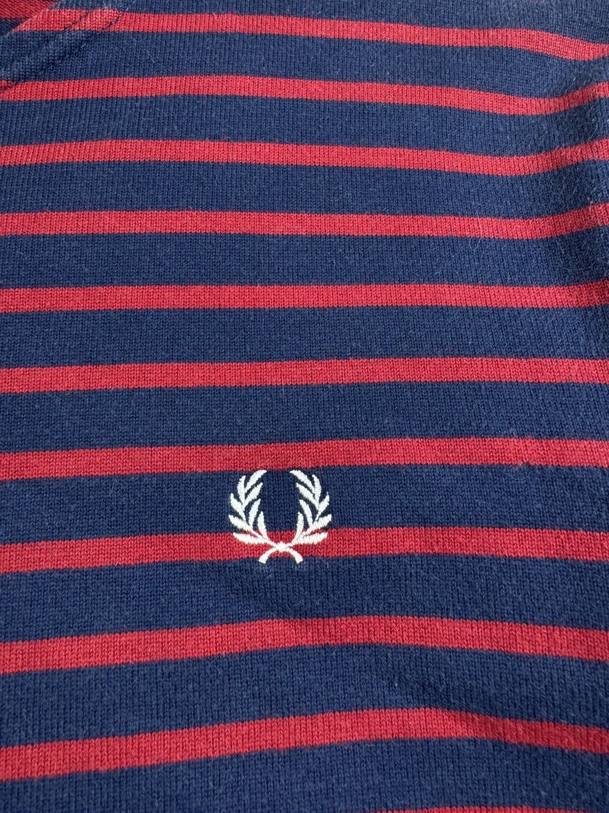 Fred Perry Fred Perry Striped Sportswear Men’s Blue XL Cotton Crew Neck Sweatshirt Pullover Size US XL / EU 56 / 4 - 4 Thumbnail