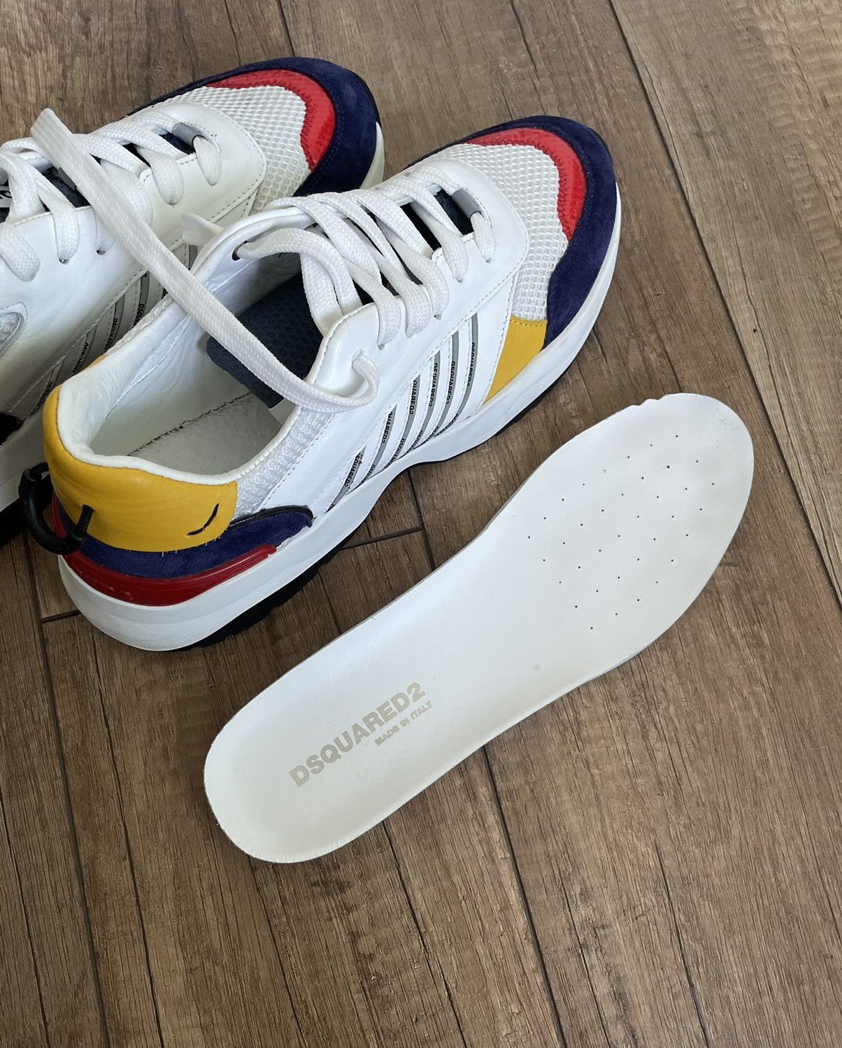 Dsquared2 DSQUARED2 Leather Low Top Sneakers Shoes Trainers Size US 7 / EU 40 - 9 Thumbnail
