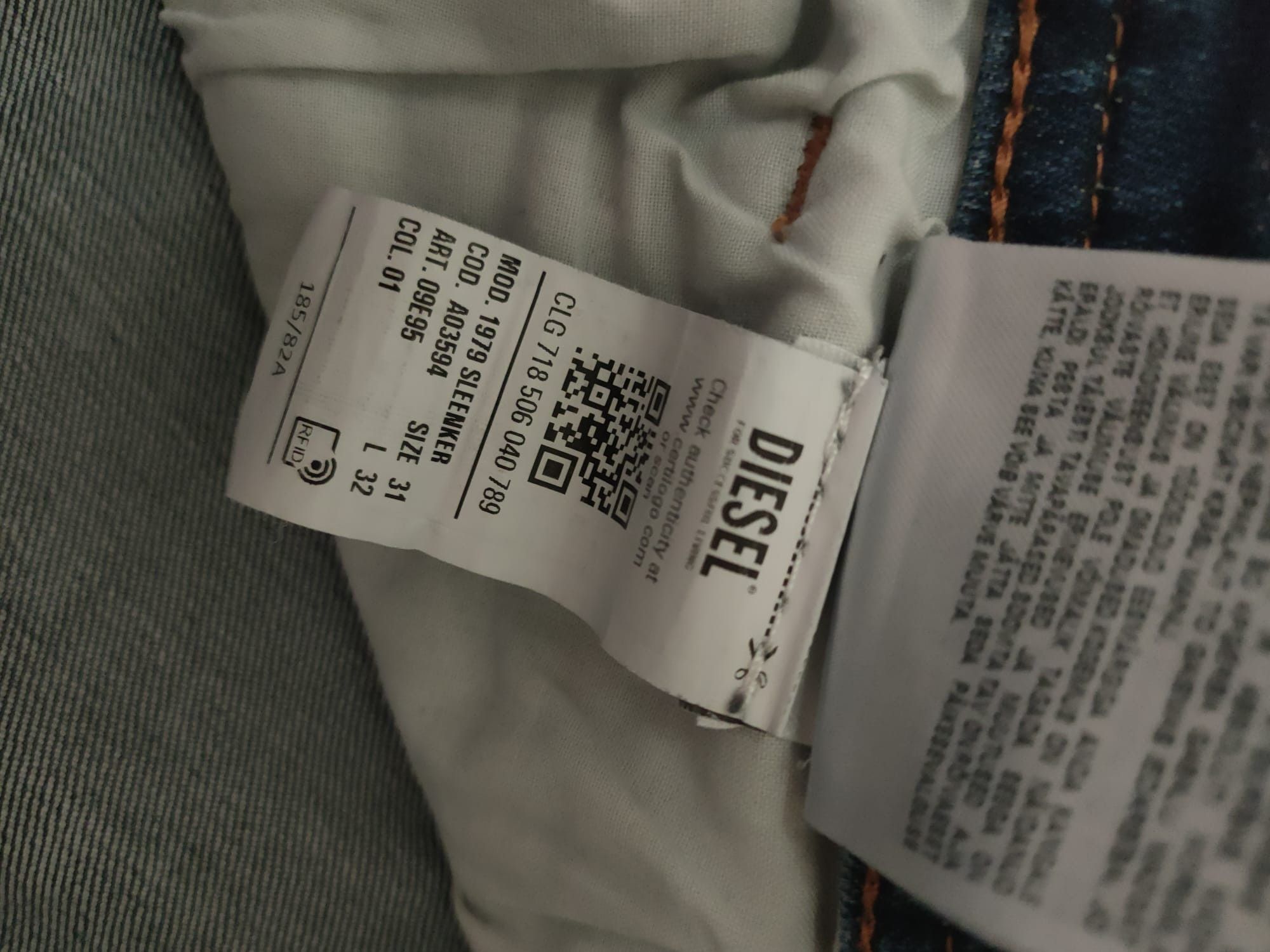 Diesel Diesel Slim Fit Blue Jeans – US 31 IT46 – Distressed Look Size US 31 - 8 Thumbnail
