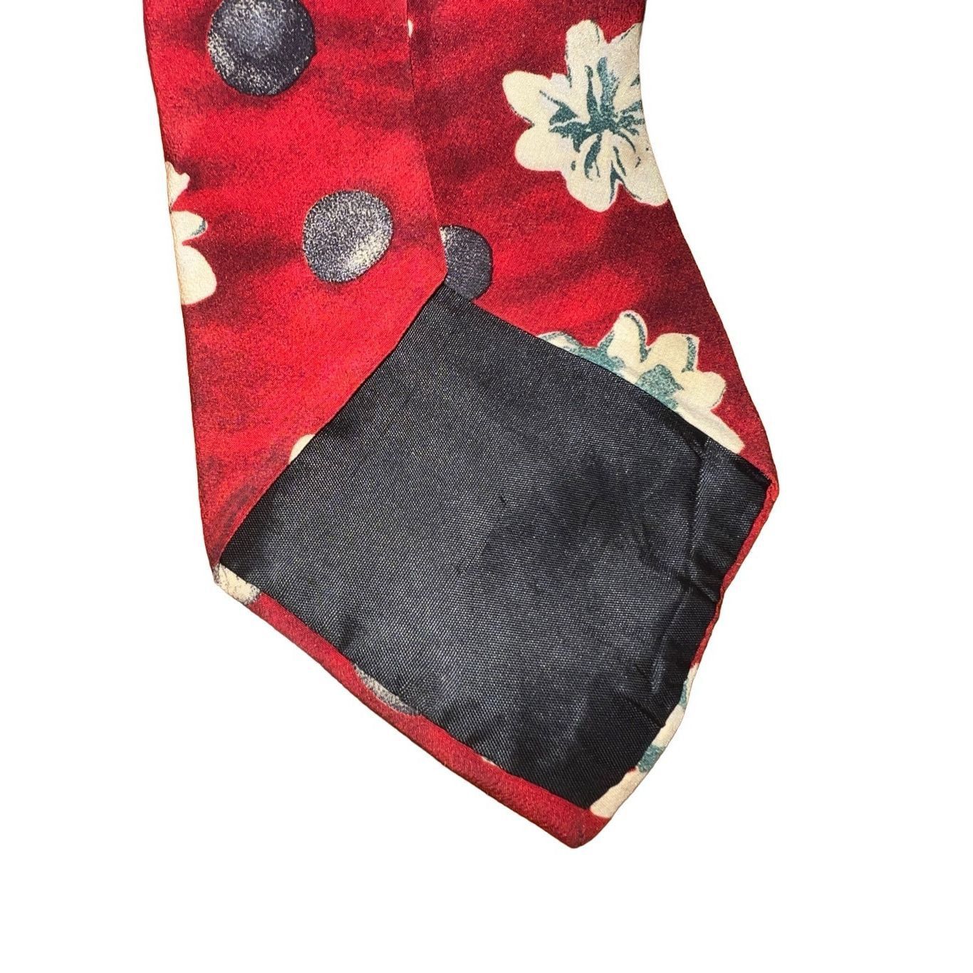 Hugo Boss Hugo Boss Red Flower Print Made in Italy Neck Tie Size ONE SIZE - 6 Thumbnail