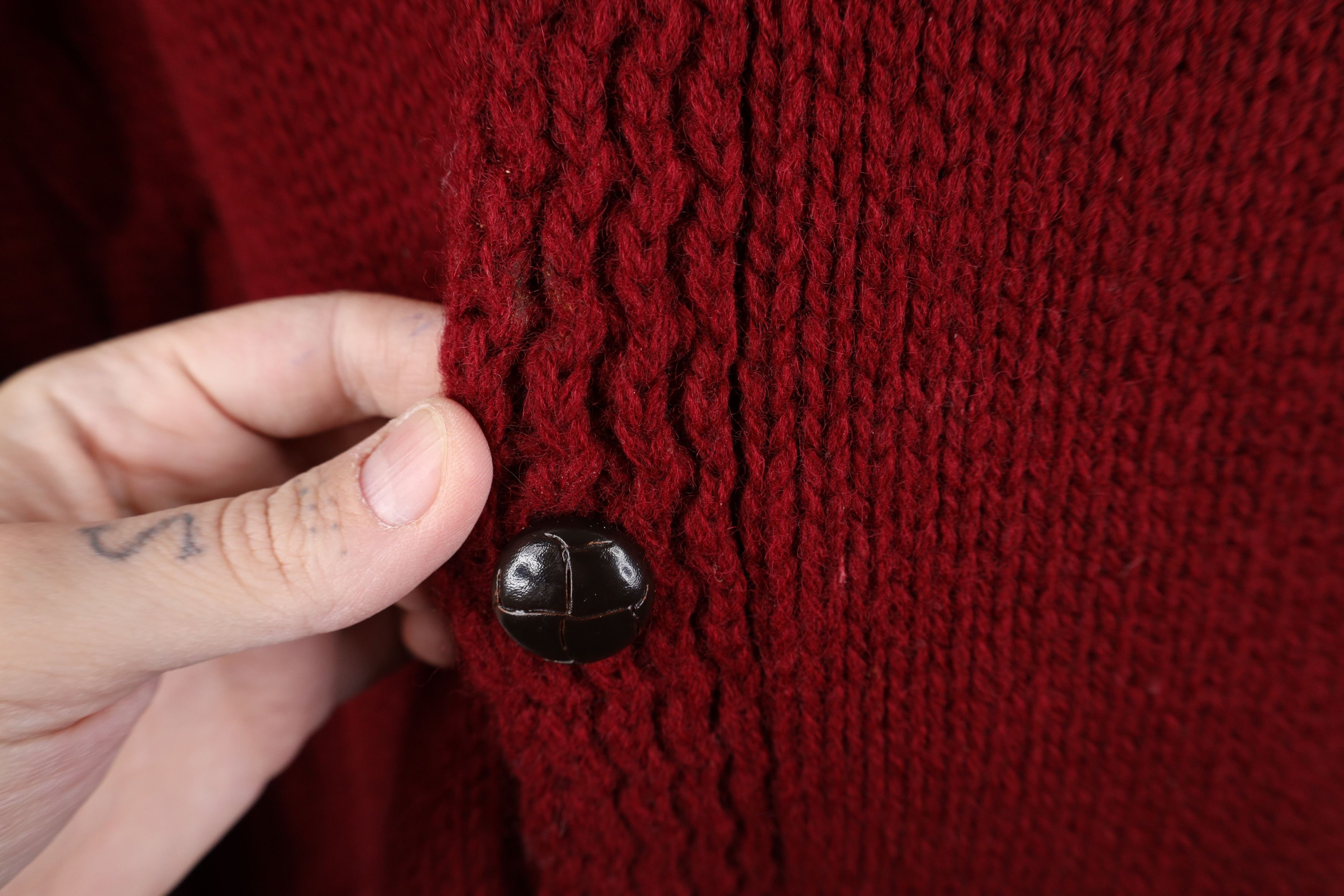 Vintage Vintage 50s 60s Streetwear Cable Shawl Cardigan Sweater USA Size US XL / EU 56 / 4 - 5 Thumbnail