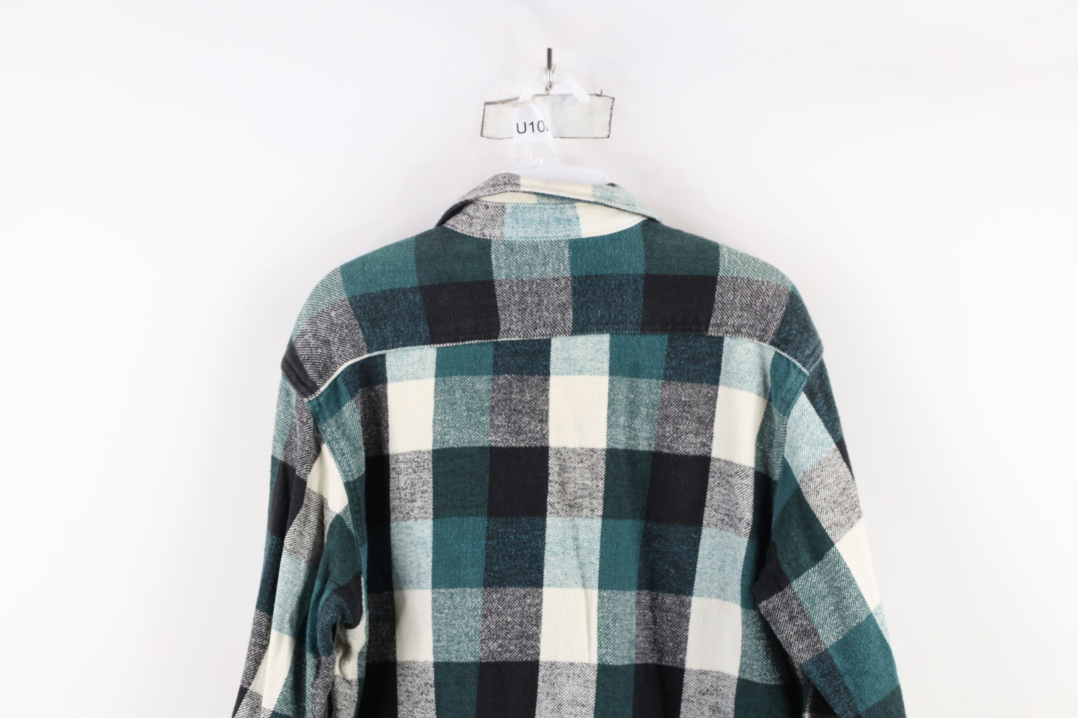 Vintage Vintage 90s Streetwear Heavyweight Button Shirt Plaid Size US M / EU 48-50 / 2 - 11 Thumbnail