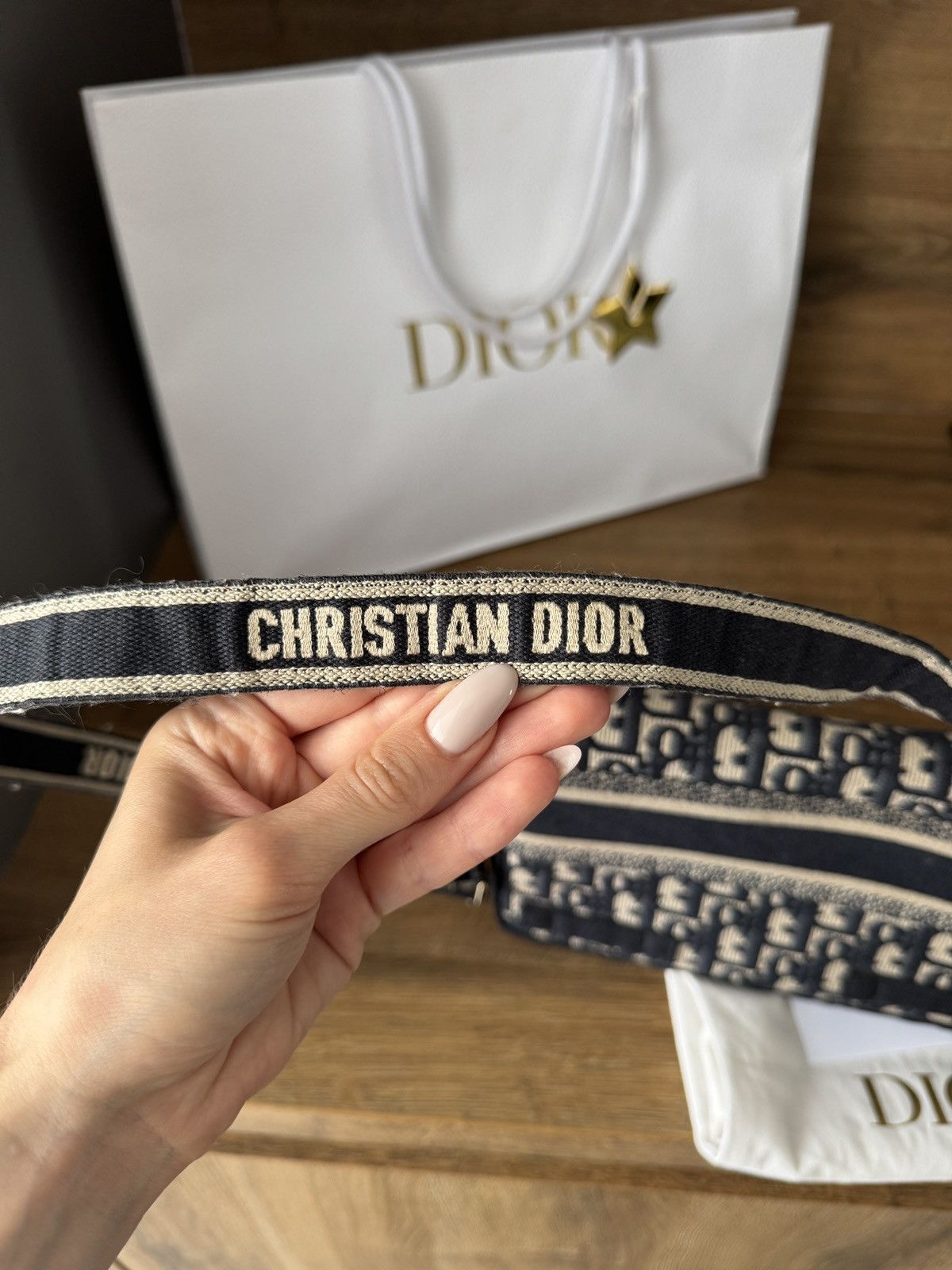 Dior DIOR Small Diorcamp Bag Blue Oblique Embroidery Size ONE SIZE - 11 Thumbnail
