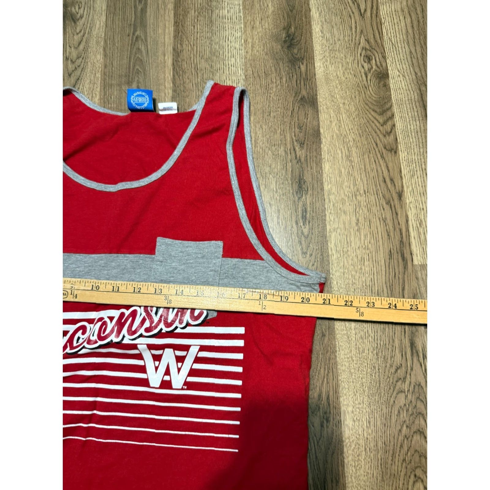 Adidas Adidas Tank Top Men XL White Red Wisconsin Badgers Logo Print Shirt Size US XL / EU 56 / 4 - 3 Thumbnail
