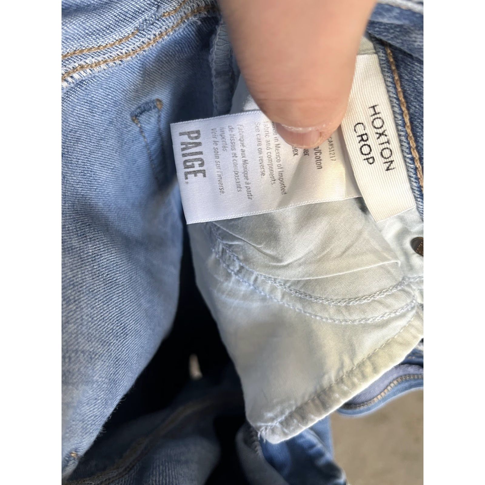 Paige PAIGE Hoxton Crop Jeans Medium Wash 31 Inseam 27 High Rise Skinny Women Shirt? Size 24" / US 00 / IT 34 - 6 Thumbnail