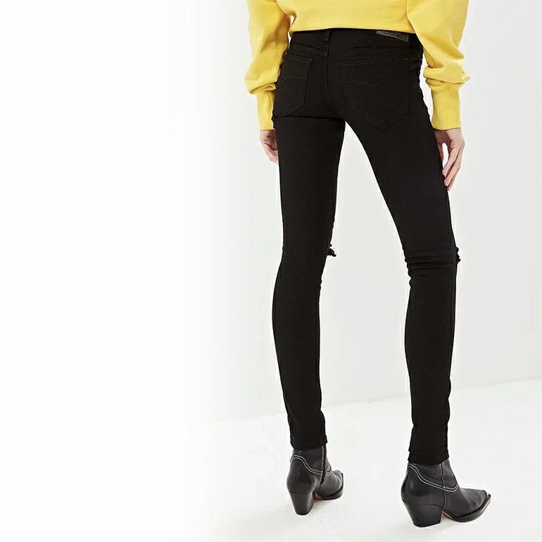 Designer × Diesel Diesel Wmns Skinzee-Low R41F1 Super Slim Skinny Black Jeans Size 28" / US 6 / IT 42 - 3 Thumbnail