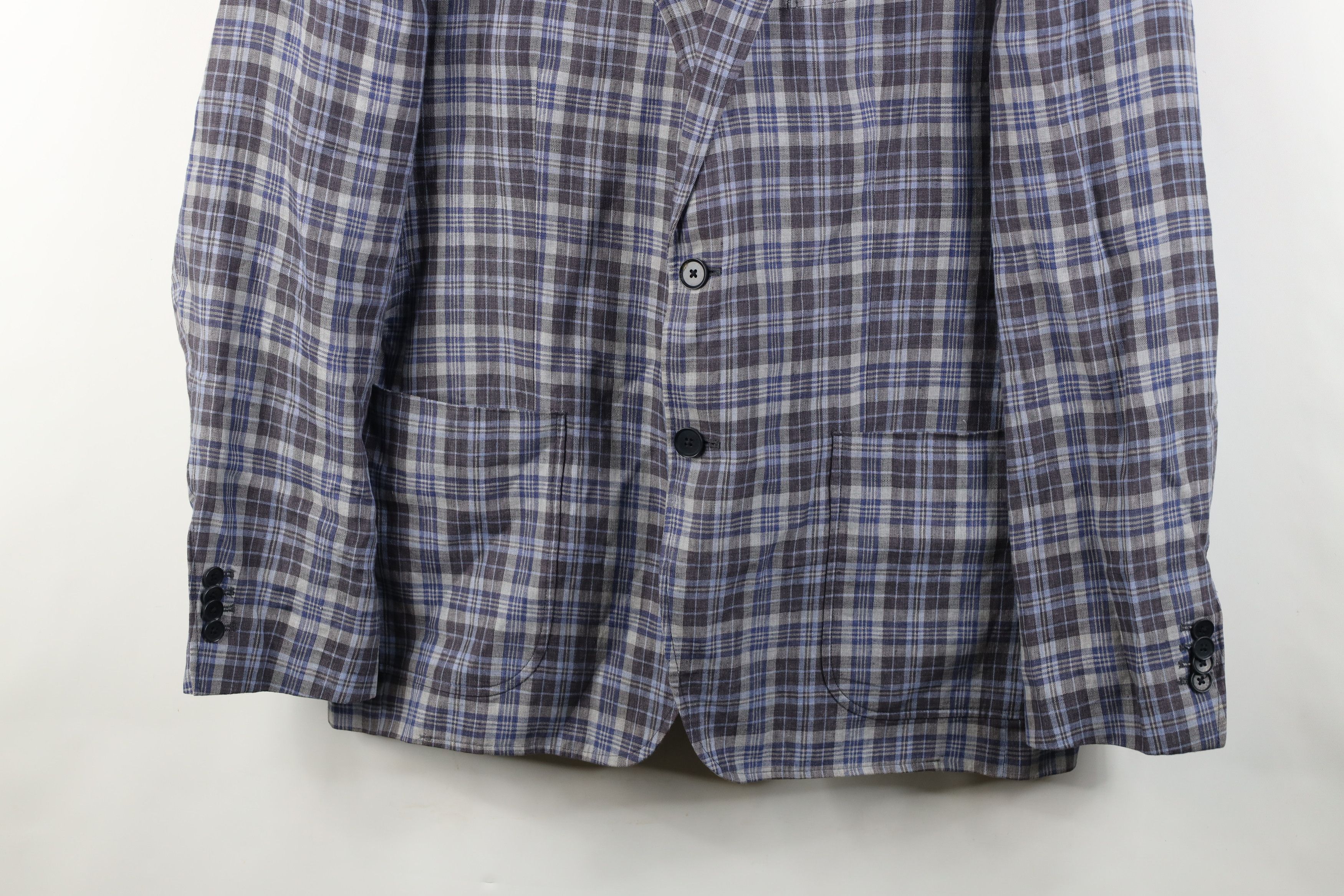 Banana Republic Banana Republic Linen 2 Button Blazer Suit Coat Jacket Plaid Size US XXL / EU 58 / 5 - 3 Thumbnail