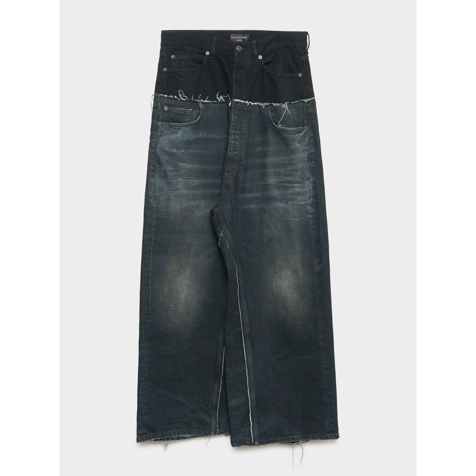 パンツ BALENCIAGA 24AW Cut Up Baggy Denim Pants BALENCIAGA 24AW CUT-UP BAGGY PANTS TRW91 Indigo Black size