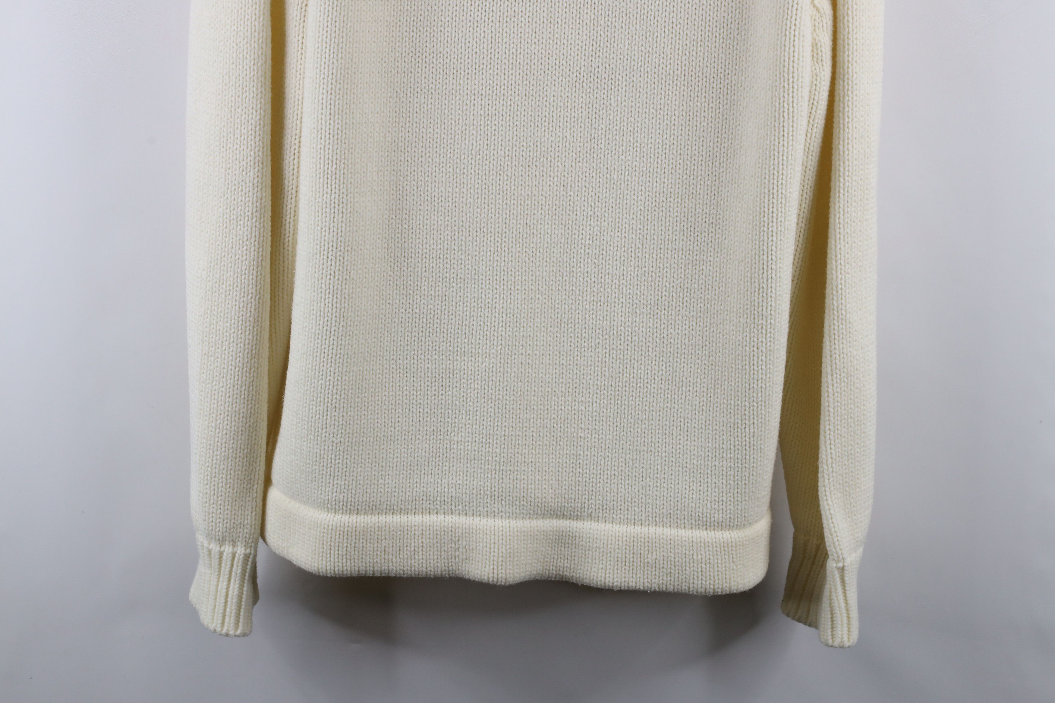 Vintage Vintage 70s Streetwear Knit Shawl Cardigan Sweater Cream Size L / US 10 / IT 46 - 12 Thumbnail