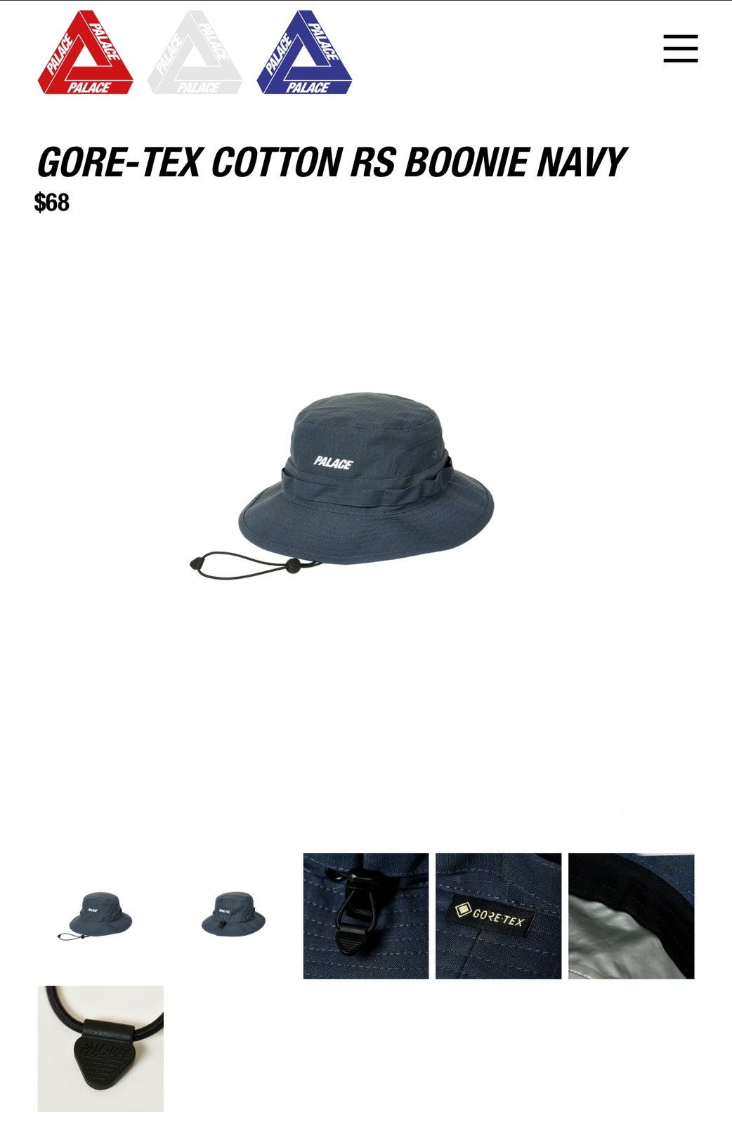 専門に取り扱う店 PALACE GORE-TEX COTTON RS BOONIE HAT - 帽子