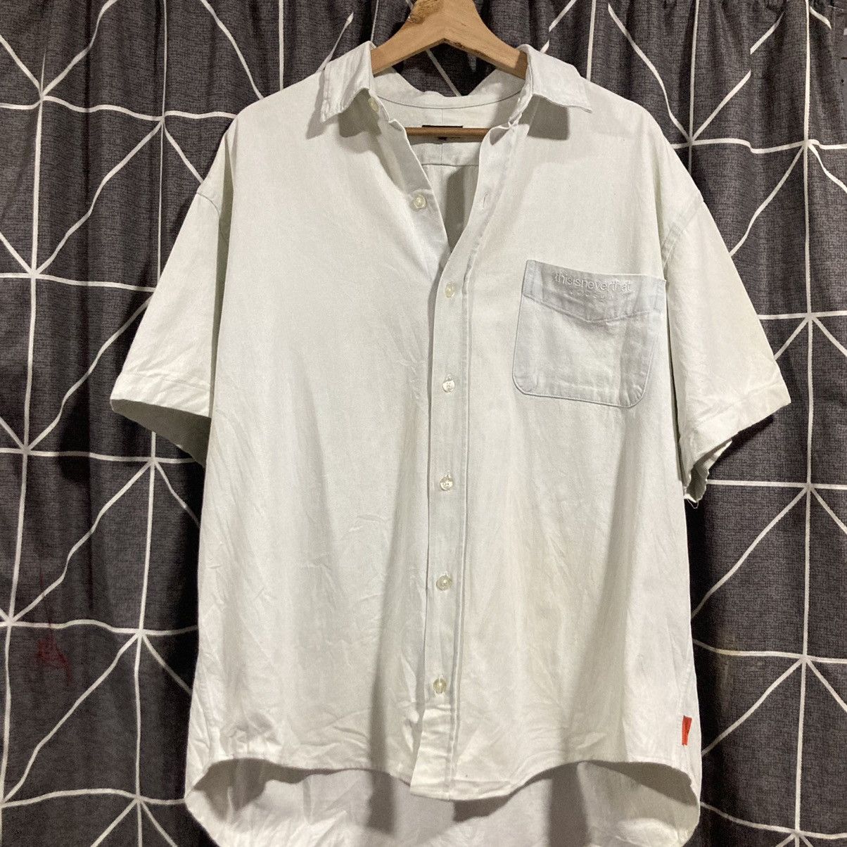 image of Thisisneverthat Oversized Shirt in White, Men's (Size XL)