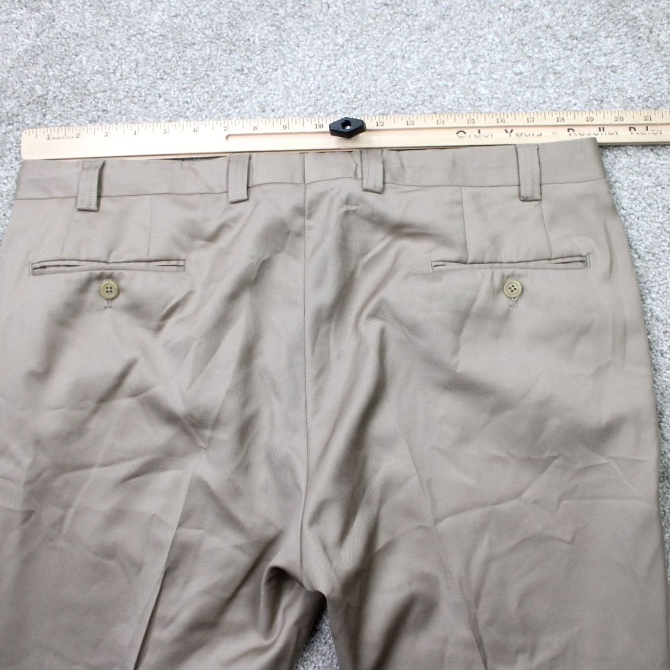 Ralph Lauren Lauren Ralph Lauren Pants Mens 38x29 Beige Wool Cashmere Flat Front Straight Dress Pants Size US 38 / EU 54 - 6 Thumbnail
