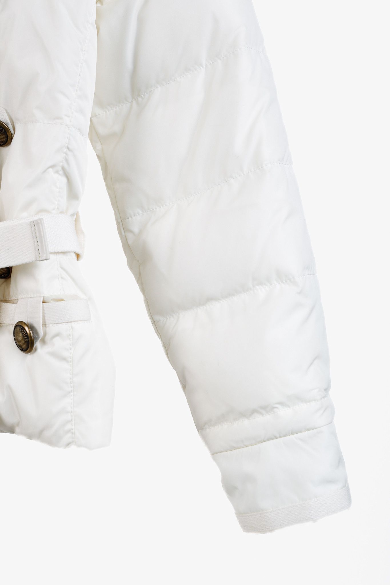 Louis Vuitton Louis Vuitton Cream Mink-Hood Belted Down Jacket Size S / US 4 / IT 40 - 5 Thumbnail