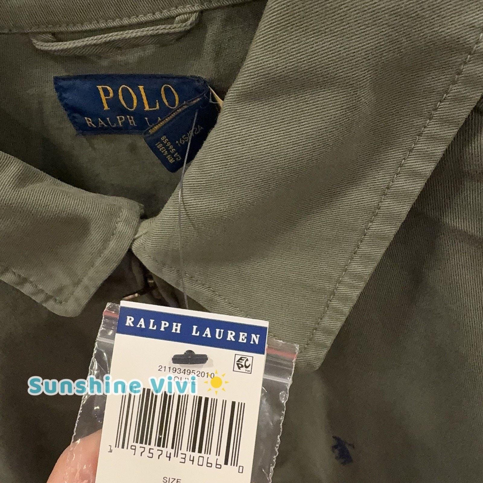 Polo Ralph Lauren NWT Polo Ralph Lauren Women Cotton Twill JACKET Olive medium Size M / US 6-8 / IT 42-44 - 2 Thumbnail