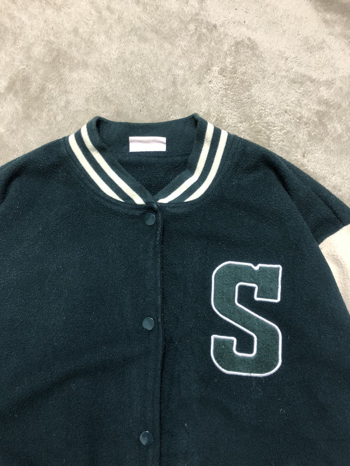 Japanese Brand × Vintage Vintage Sugar Sugar S Patchwork Varsity Jacket Size US S / EU 44-46 / 1 - 4 Thumbnail