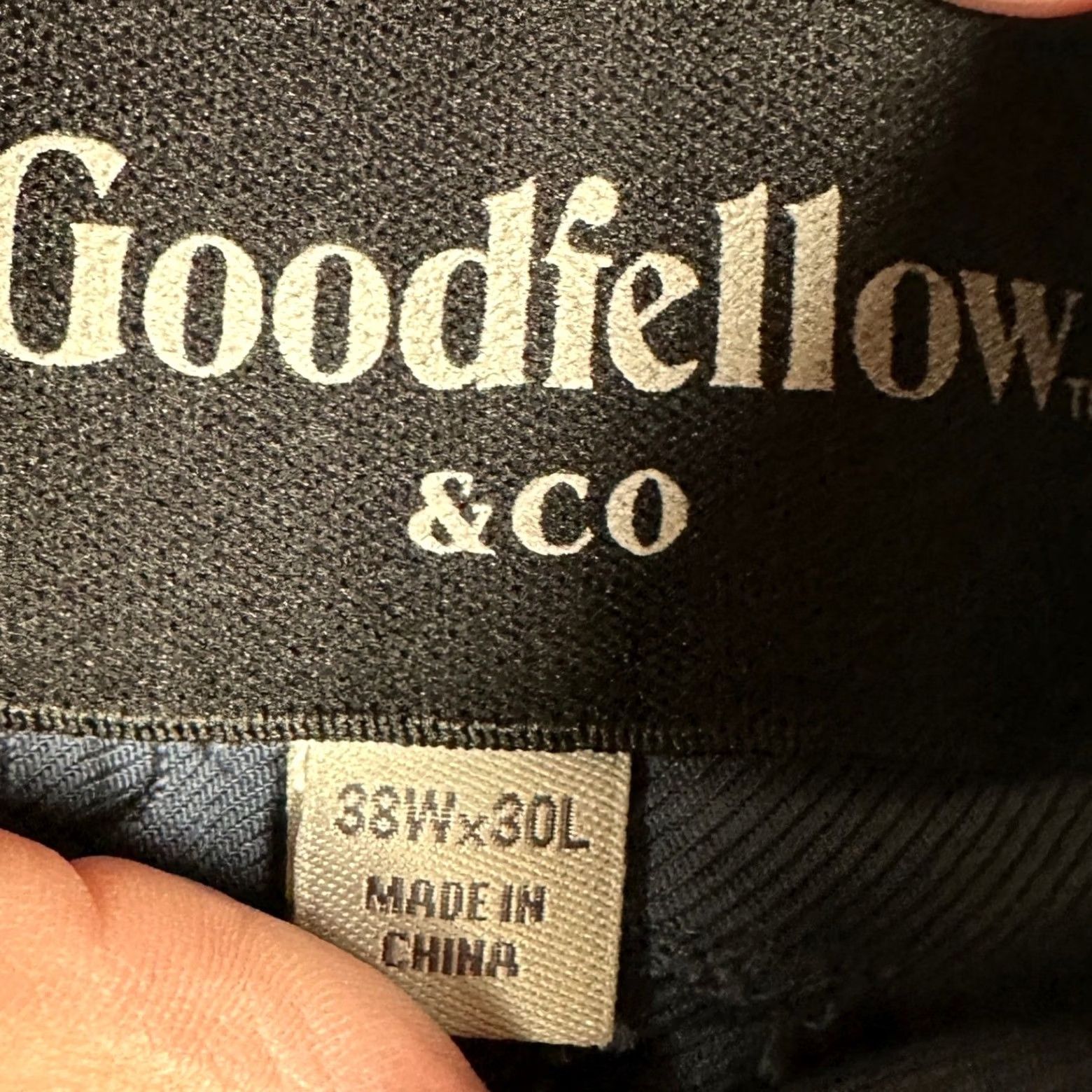 Vintage Goodfellow & Co Comfort Wear Chino Pants Men 38X30 Navy Blue Slim Knit? Size US 38 / EU 54 - 3 Thumbnail