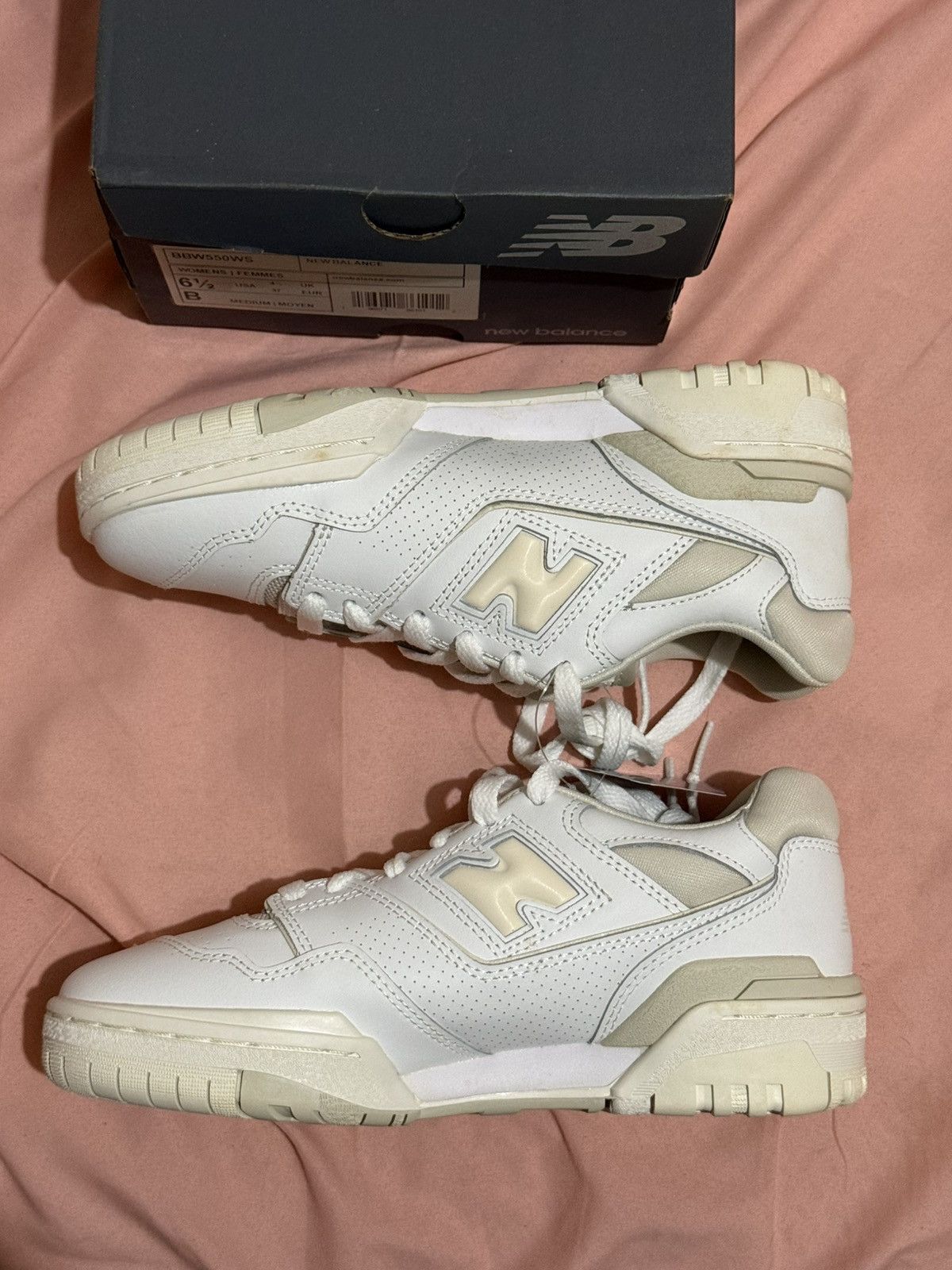 New Balance New Balance 550 White Beige Size US 4.5 / IT 34.5 - 2 Thumbnail