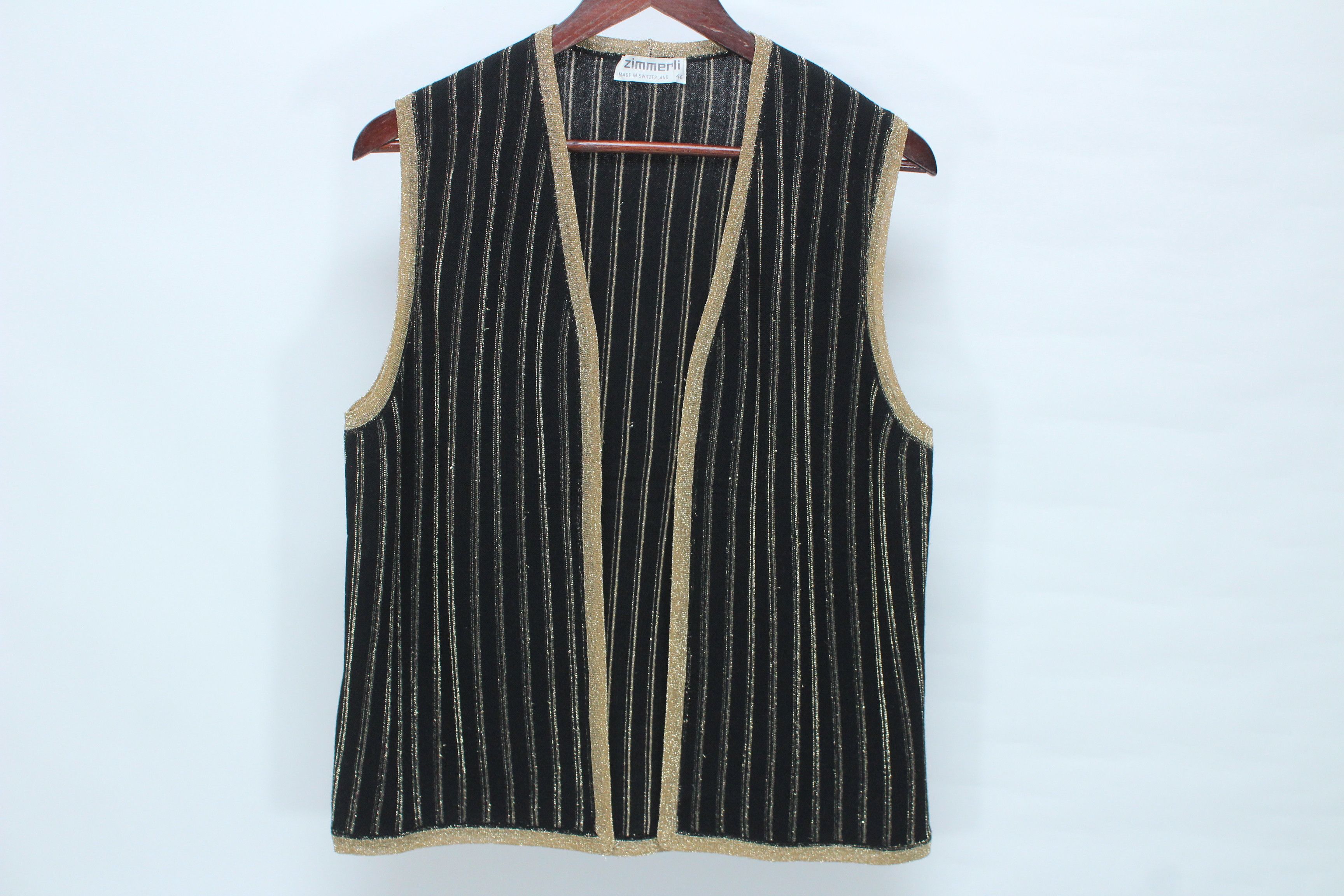 Zimmerli Zimmerli of Switzerland Silk Blend Striped Knit Vest Size L / US 10 / IT 46 - 3 Thumbnail