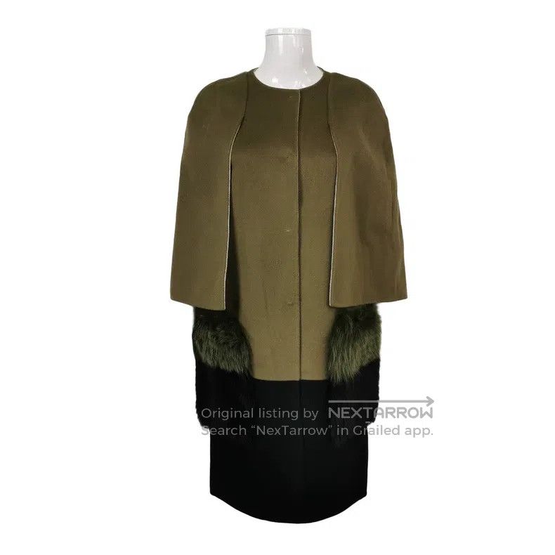 Fendi Fendi Wool and fox fur poncho coat Size XS / US 0-2 / IT 36-38 - 1 Thumbnail