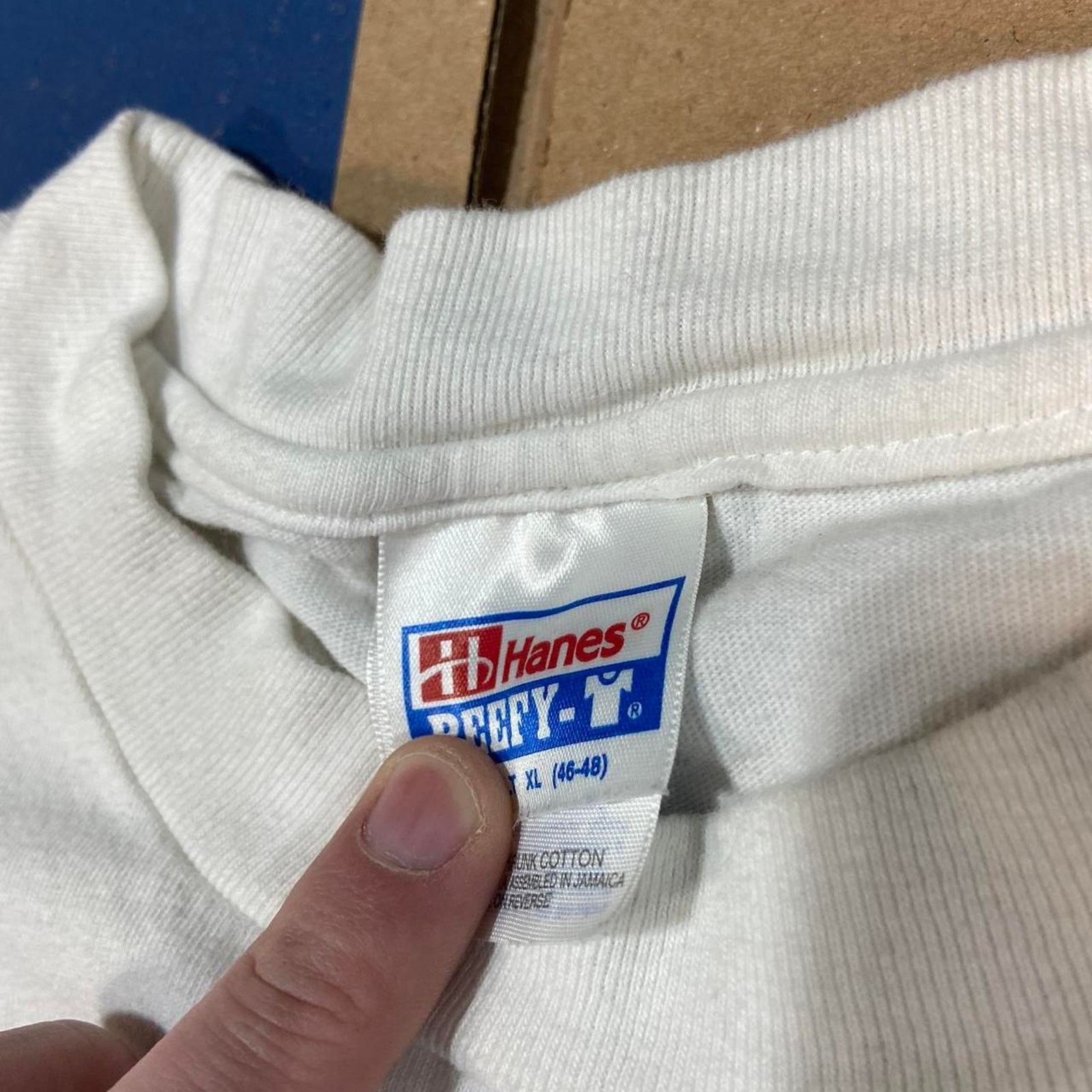 Hanes 90s white tee shirt size xl Size US XL / EU 56 / 4 - 4 Thumbnail