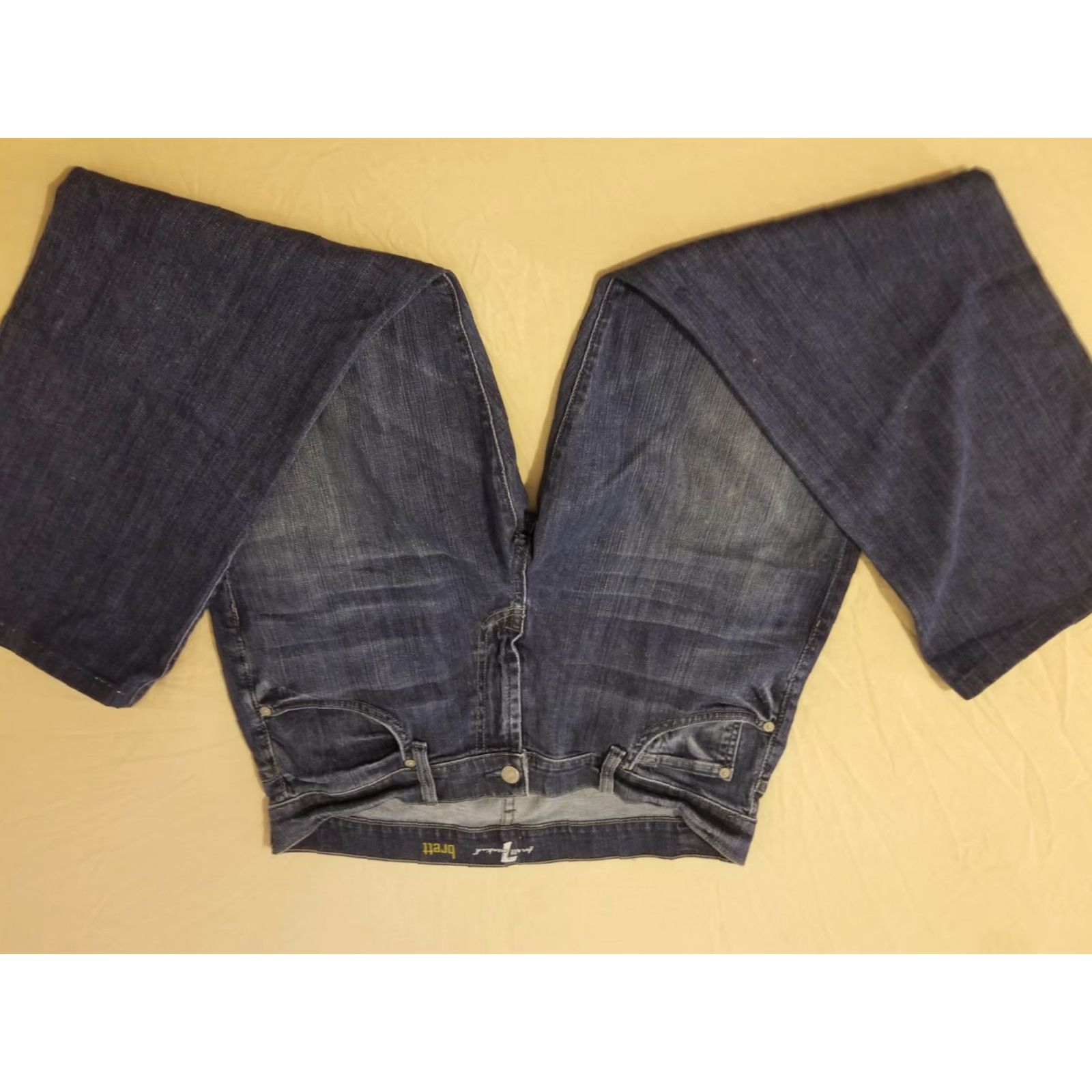 7 For All Mankind Mens Jeans 7 For All Mankind Blue Bootcut Denim 34x28 Stretch Regular 34 Inseam Men 28 Mens Size US 34 / EU 50 - 5 Thumbnail