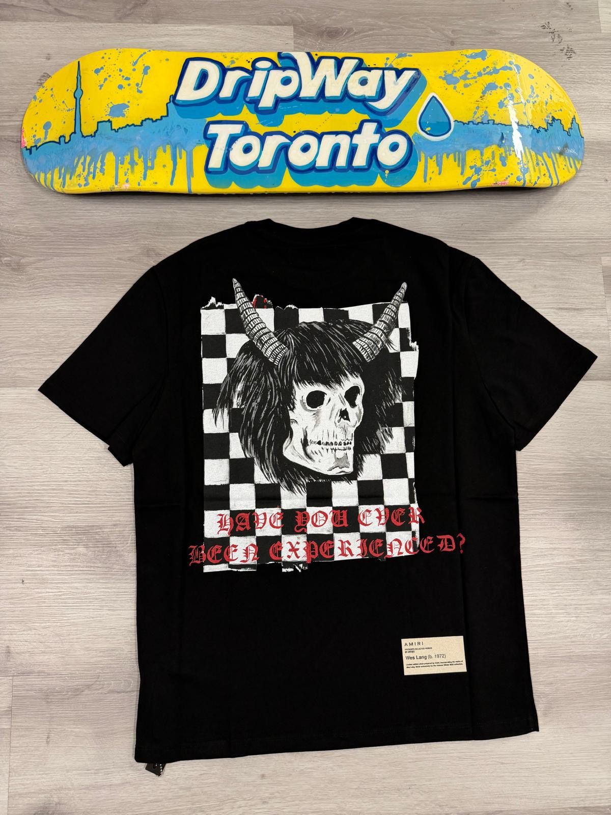 Amiri × Wes Lang Amiri Checked Skull Tee Size US S / EU 44-46 / 1 - 1 Thumbnail
