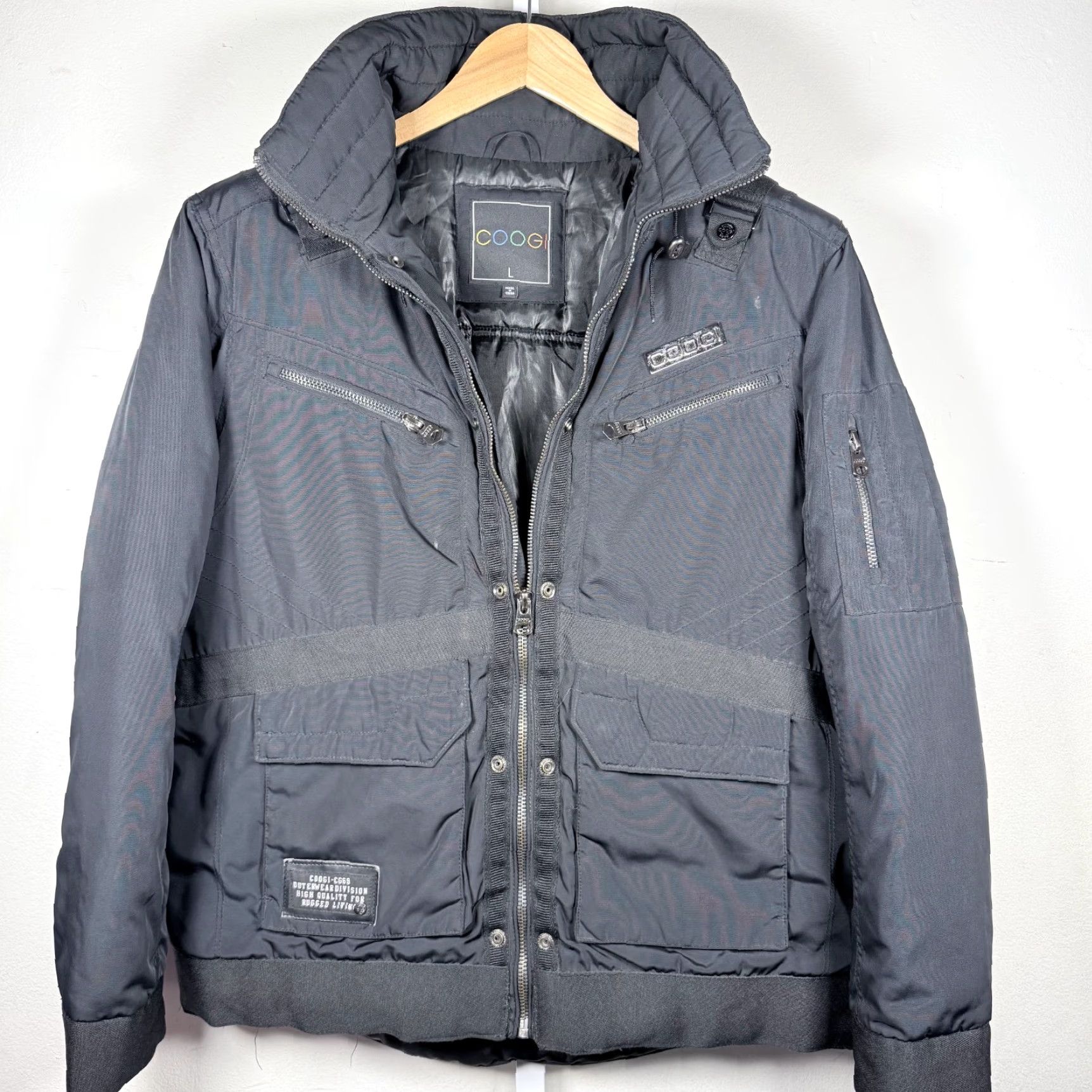 Coogi Coogi Bomber Jacket Black Puffer Lined Full Zip Men's Large Size US L / EU 52-54 / 3 - 5 Thumbnail
