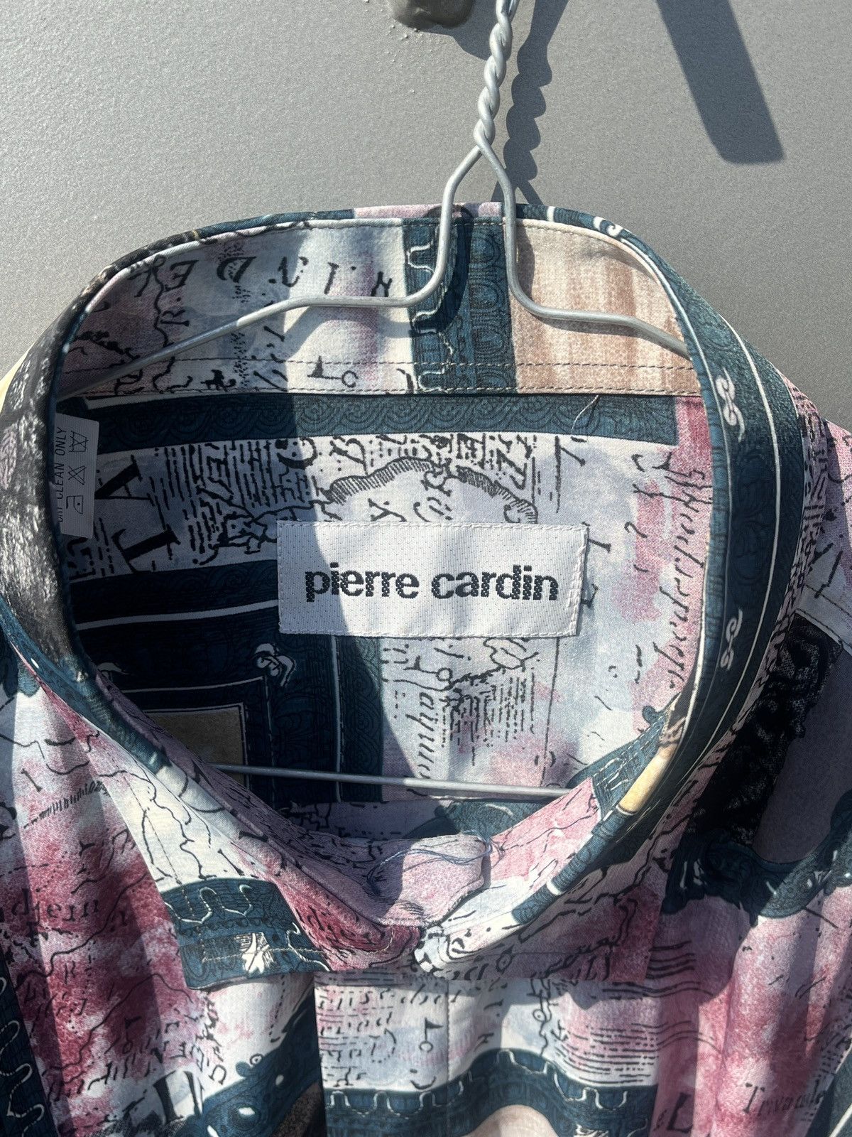 Pierre Cardin Vintage Pierre Cardin Silk Button Shirt Map World Gianni Size US XL / EU 56 / 4 - 4 Thumbnail
