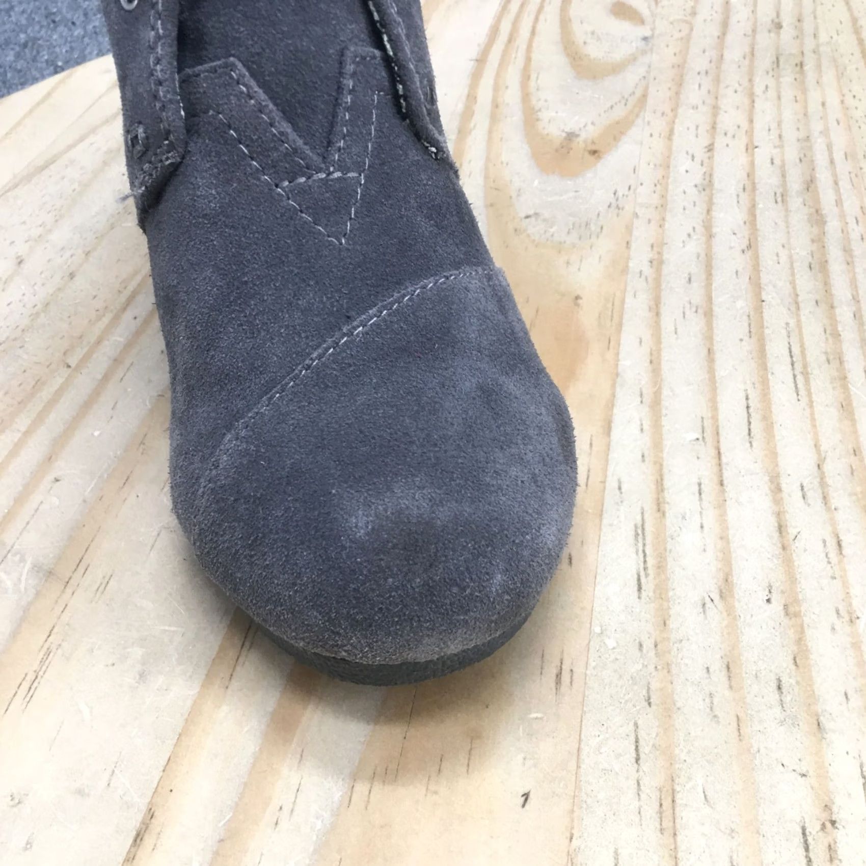 Toms TOMS Boots Womens 7 Desert Wedge Gray Lace Up Casual Comfort Ankle Top 300415 Size M / US 6-8 / IT 42-44 - 4 Thumbnail