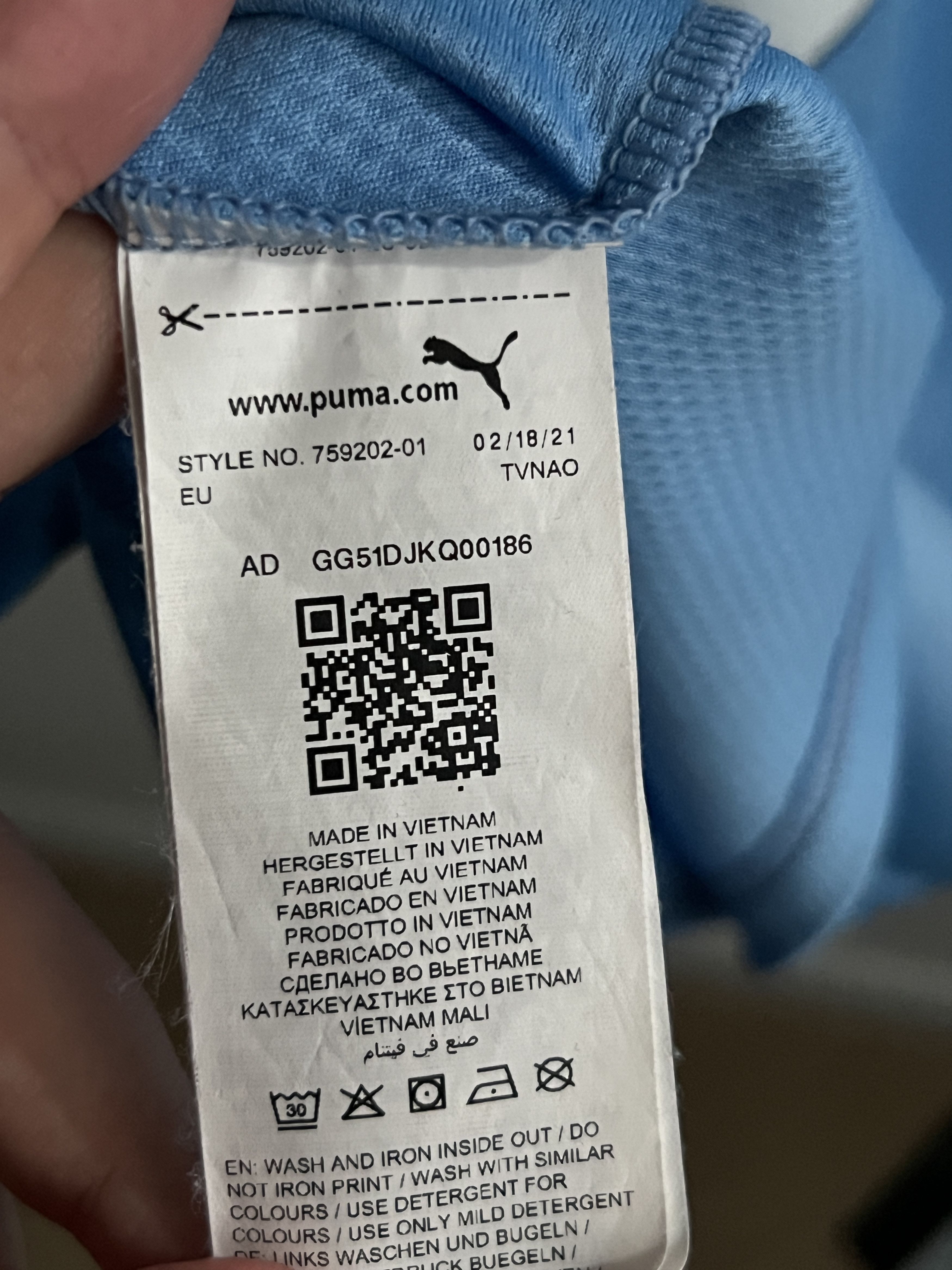Puma × Vintage Soccer Jersey Puma Manchester City 2020/21 Champions Size US M / EU 48-50 / 2 - 11 Thumbnail