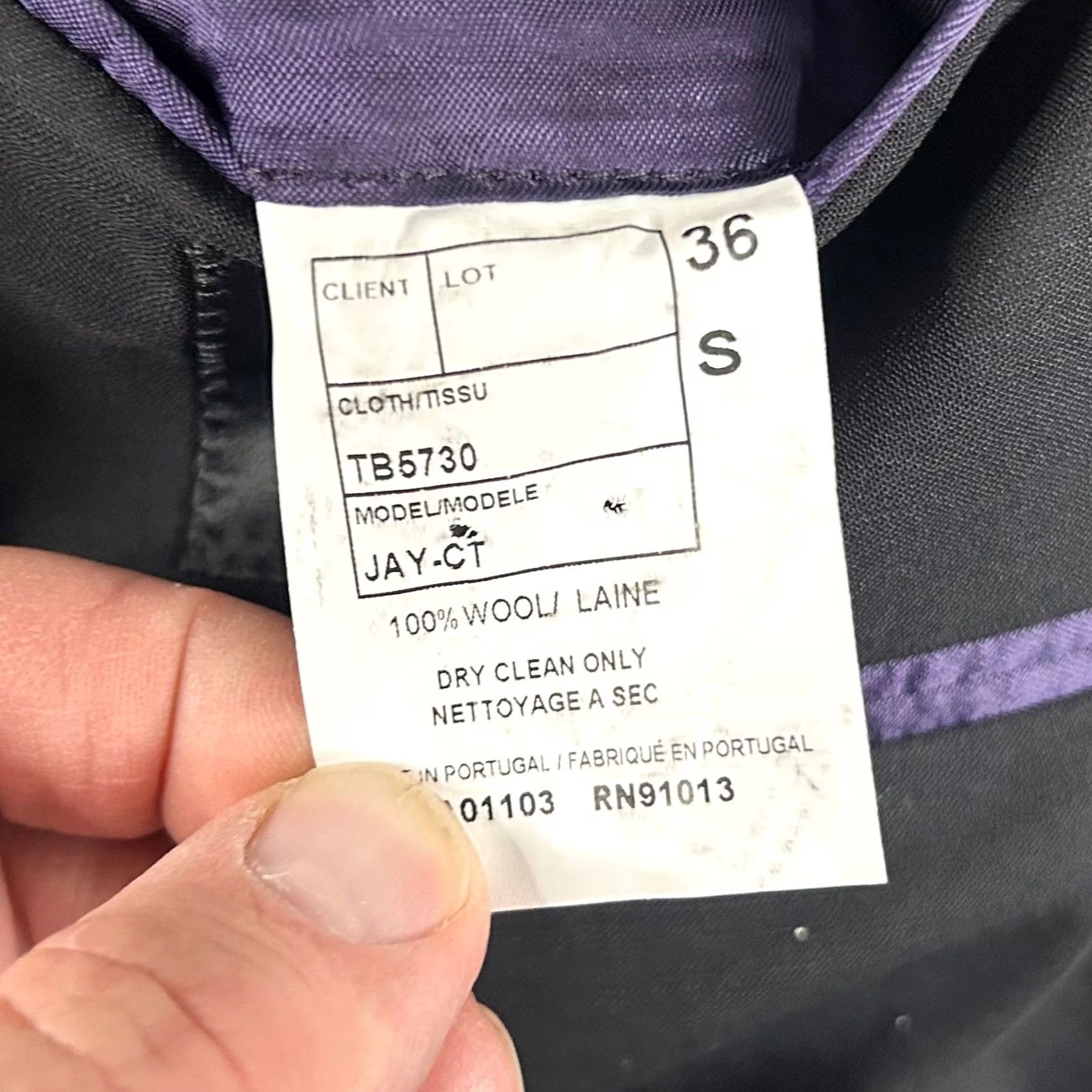 Ted Baker Ted Baker Sport Coat 36S Black Wool Two Button Double Vented Size US XXS / EU 40 - 4 Thumbnail