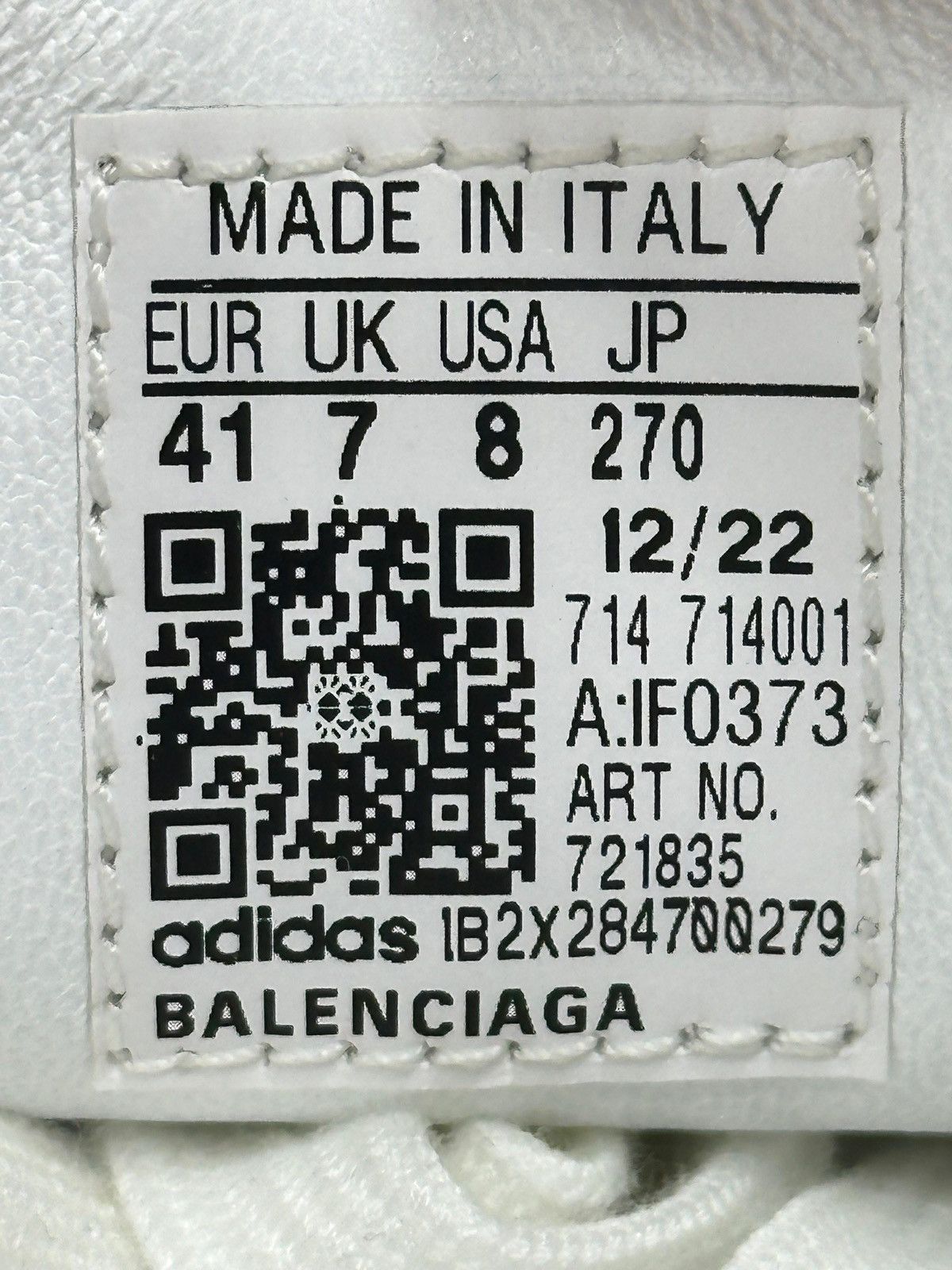 Balenciaga Balenciaga Adidas Stan Smith Stan Smith White Black Size US 8 / EU 41 - 11 Thumbnail
