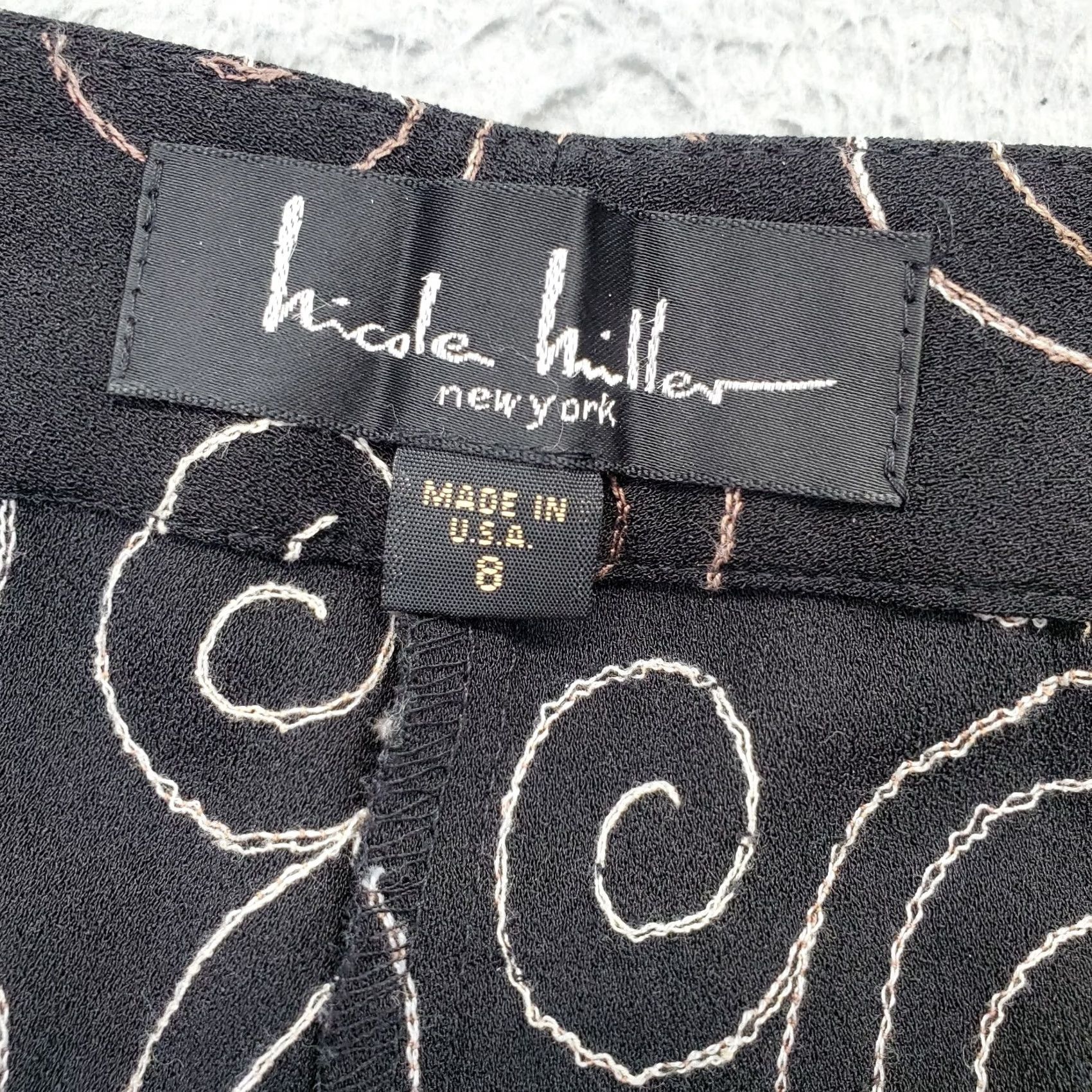 Nicole Miller Nicole Miller Pants Womens 8 Multi Patterned Flat Front Straight Leg Geometric Multicolor 8 Womens Size 8 Pants Mens? Size 30" / US 8 / IT 44 - 6 Thumbnail