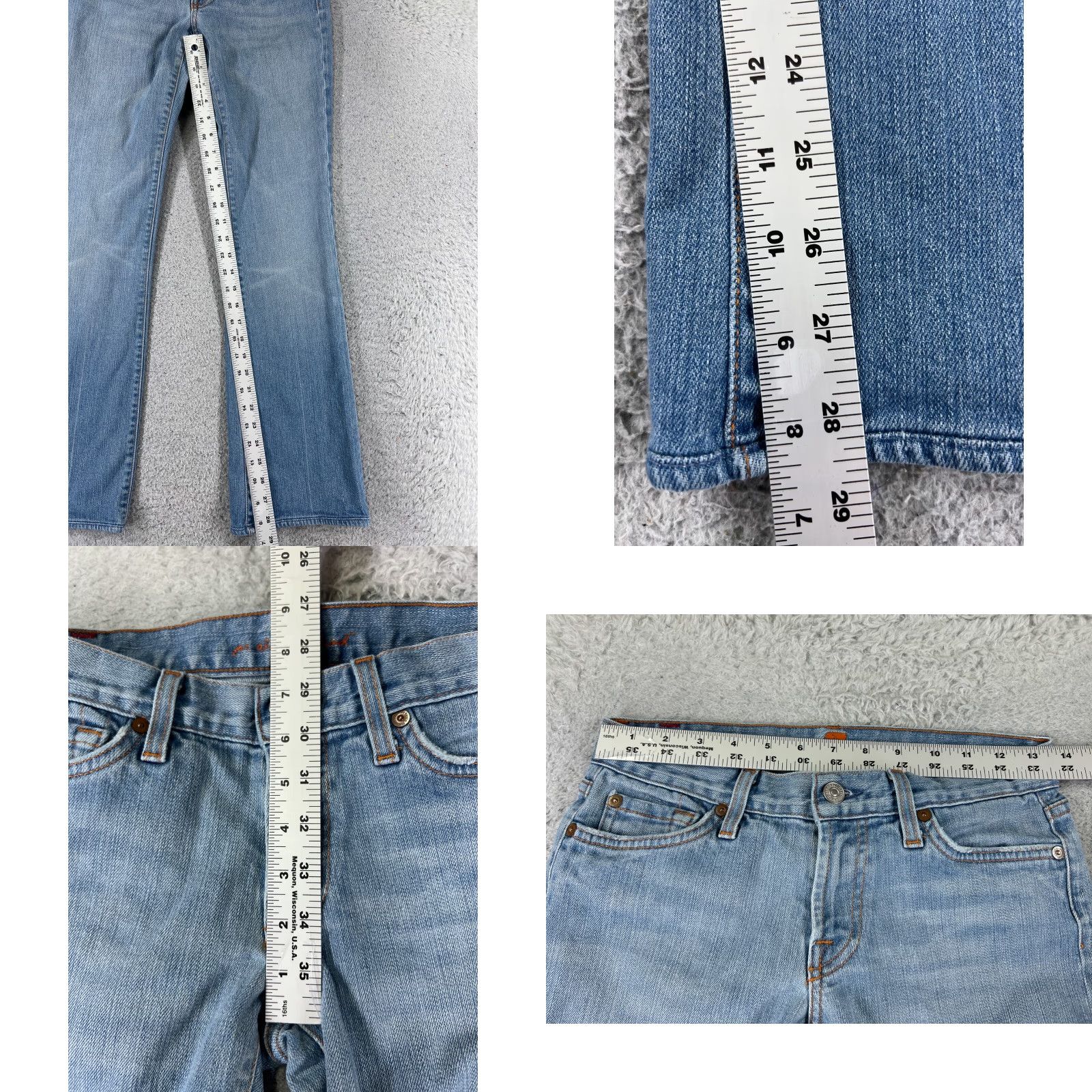 7 For All Mankind 7 For All Mankind Jeans Women Flared Denim Blue 28x28 26x28 Embroidered Comfort Distressed Pockets Cotton Size 28" / US 6 / IT 42 - 8 Thumbnail