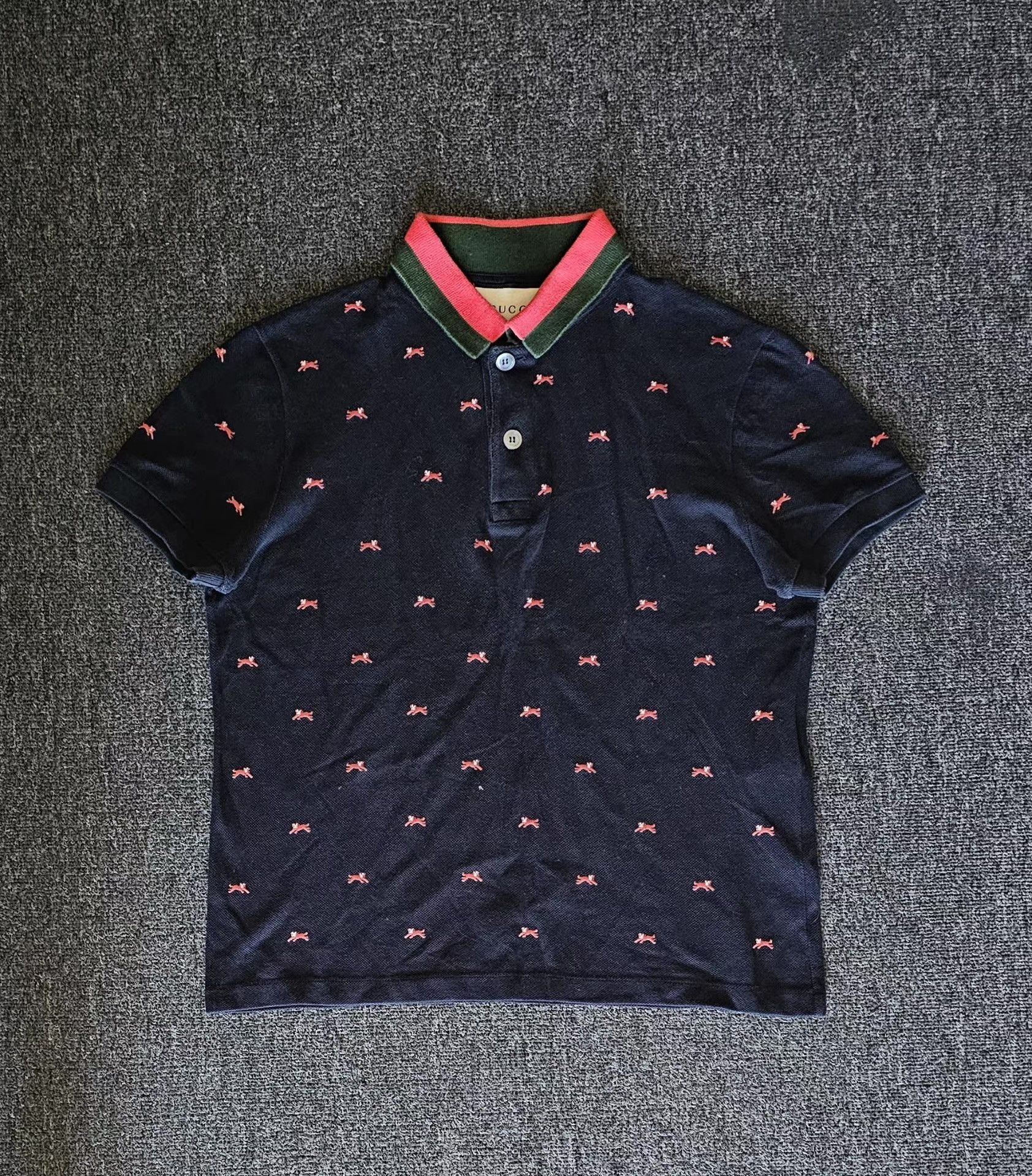 Gucci Gucci Embroidered Polo Shirt, Size US S / EU 44-46 / 1 - 1 Thumbnail