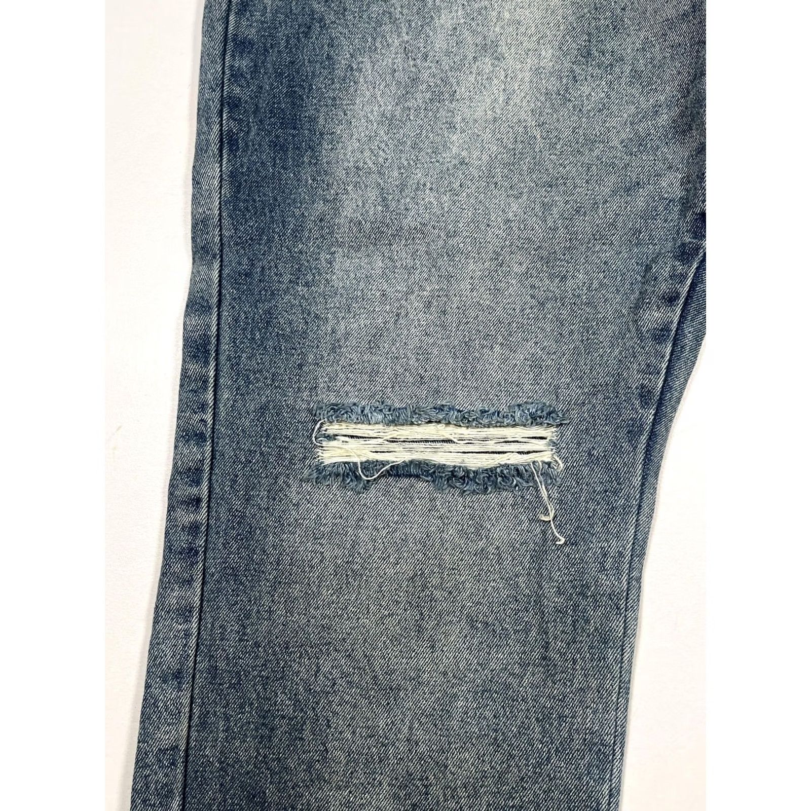 Ed Hardy Ed Hardy Jeans Mens 40 Blue Denim Straight Leg Tattoo Distressed MEHD8301-1 Jeans Size US 40 / EU 56 - 7 Thumbnail