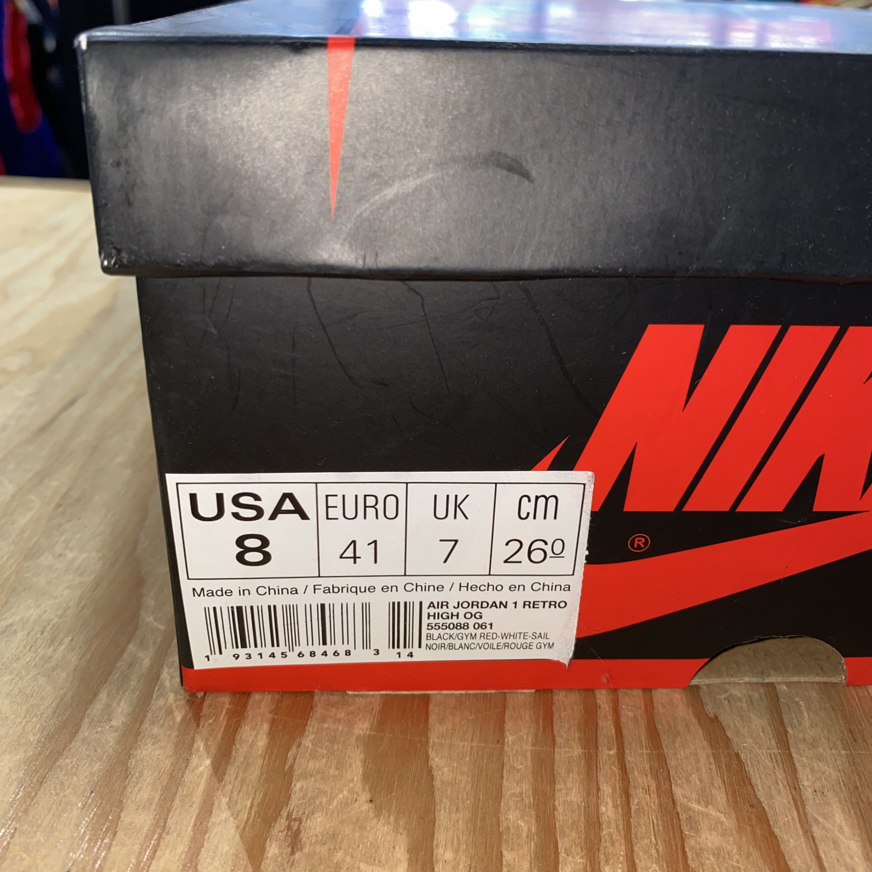 Jordan Brand Jordan 1 Retro High 'Black Gym Red' Size US 8 / EU 41 - 10 Thumbnail