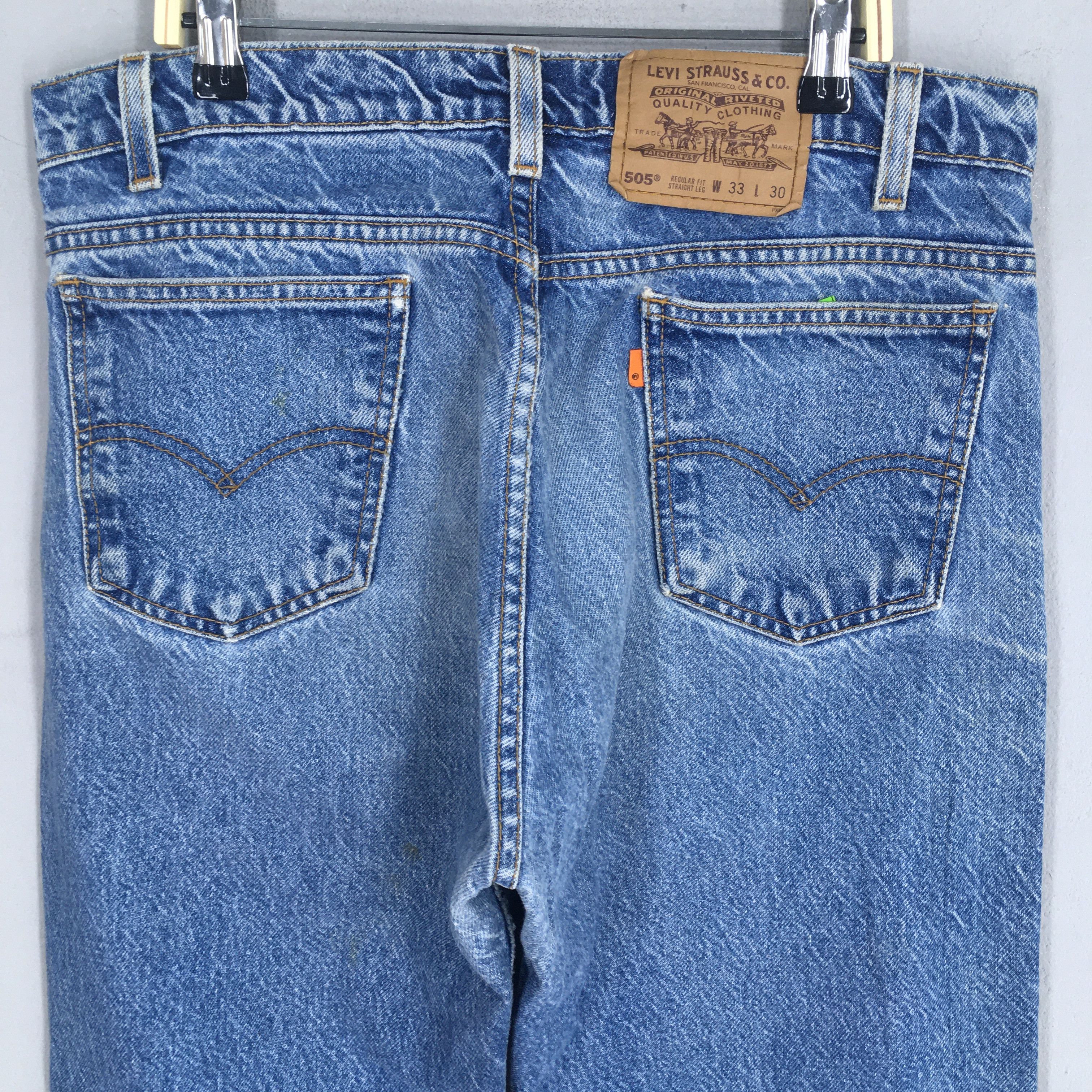 Jean Size 32x29 Vintage Levis 505 Blue High Waisted Jeans Size US 32 / EU 48 - 10 Thumbnail