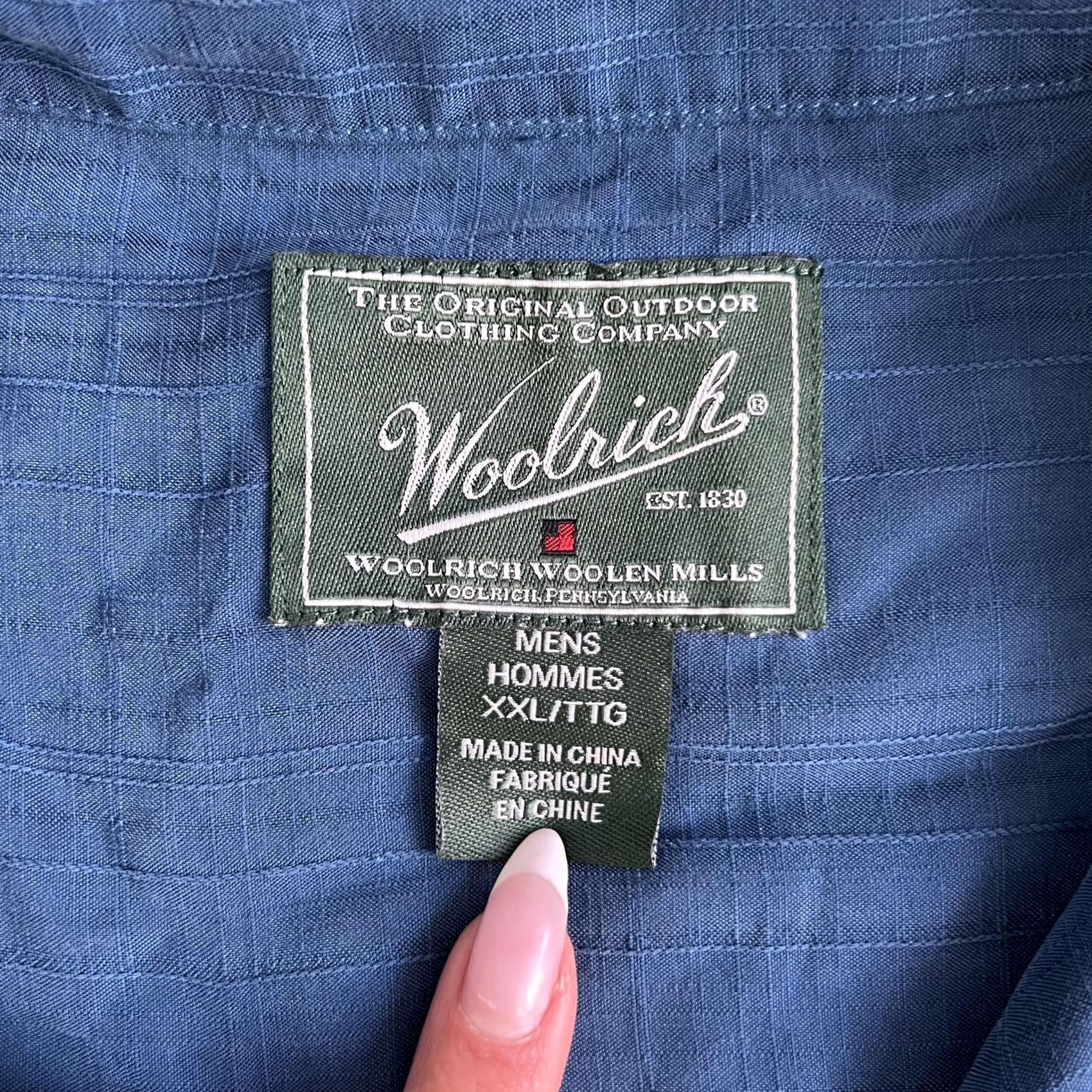 Vintage Woolrich Shirt Mens 2XL Blue Stripe Short Sleeve Button Up Lightweight Casual Size US XXL / EU 58 / 5 - 3 Thumbnail