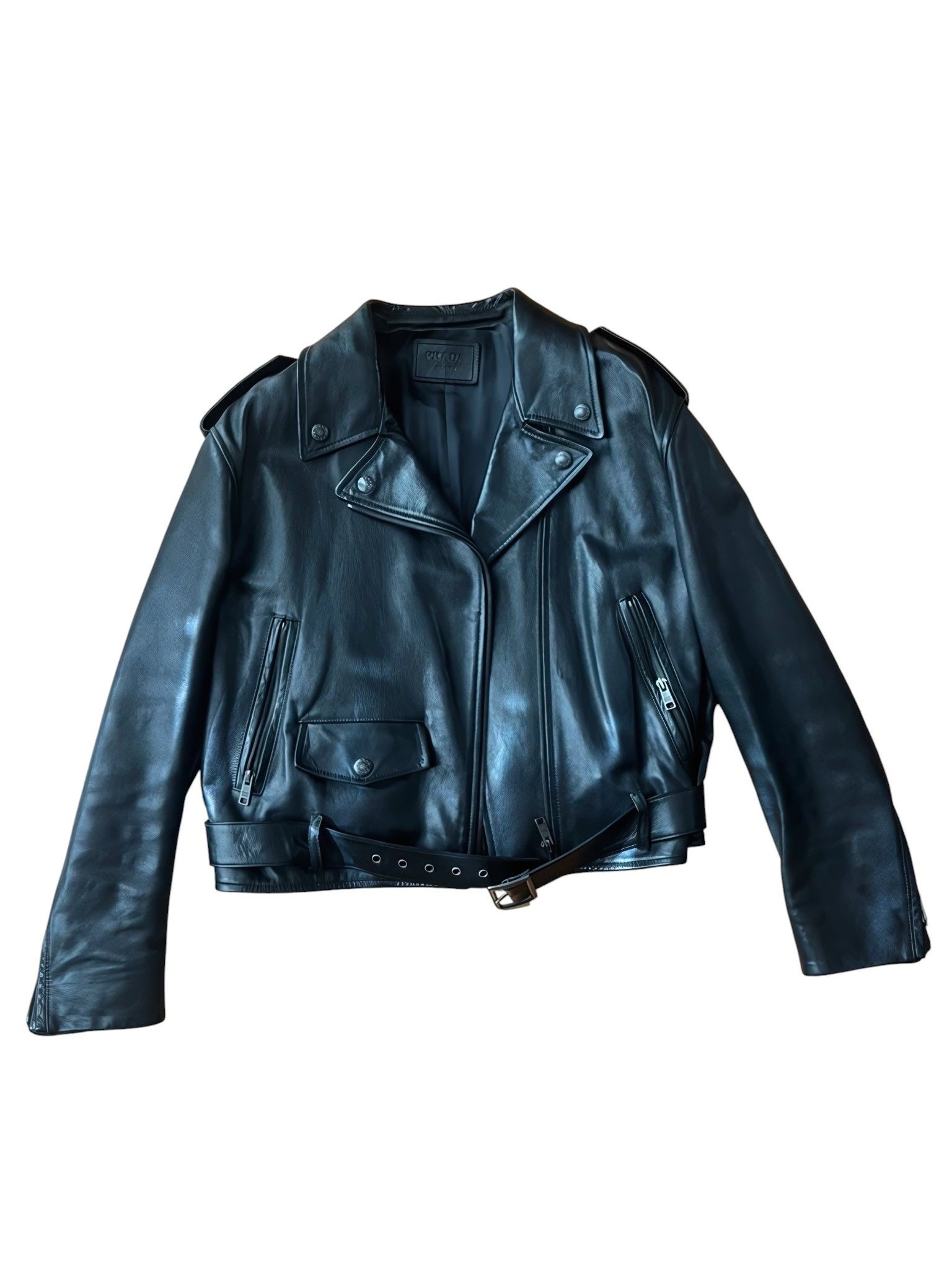 LEATHER BIKER JACKET