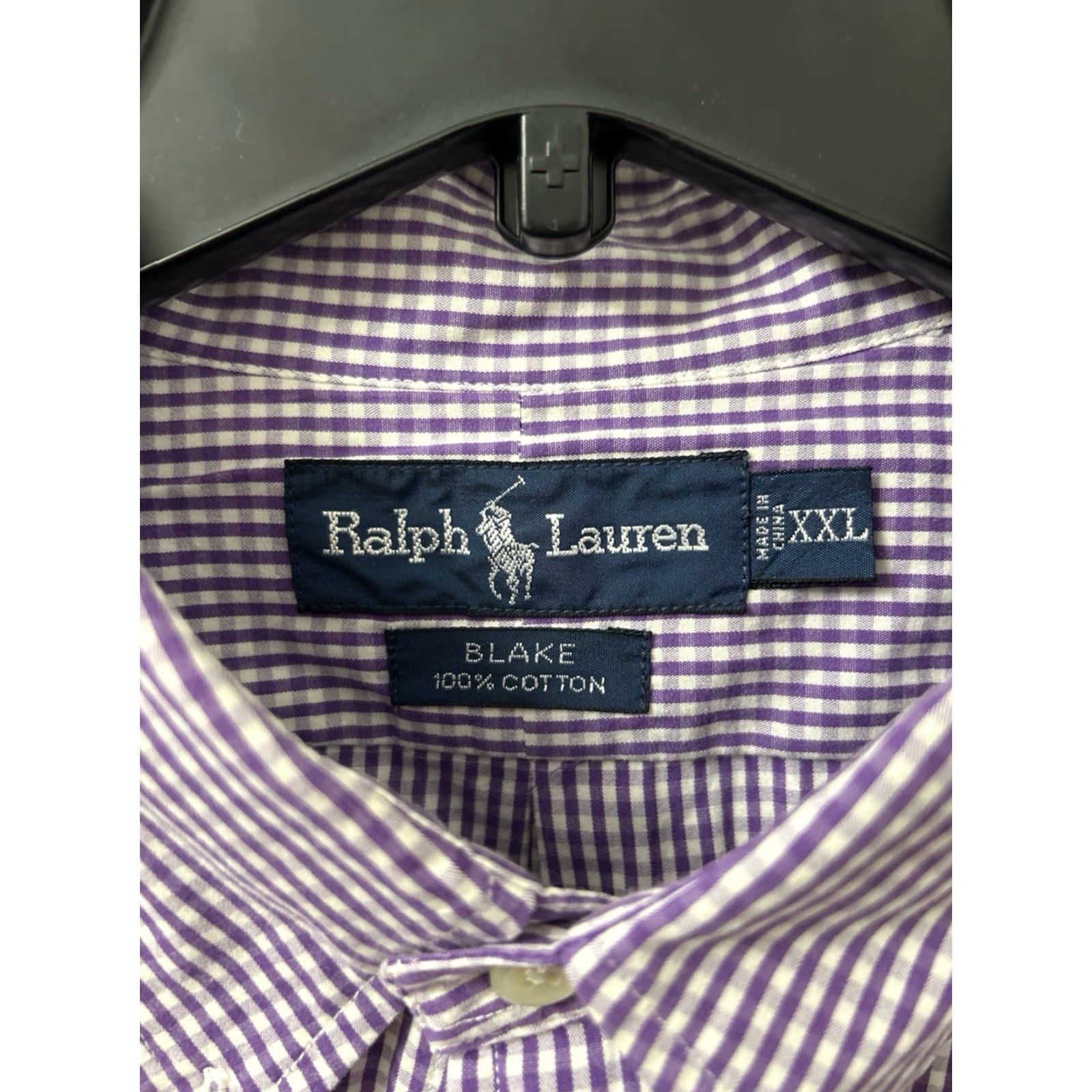 Ralph Lauren VINTAGE Ralph Lauren Blake Shirt Mens 2XL Purple Plaid Button-Down Short Sleeve Pony Embroidered Casual Preppy Summer Fashion Size US XXL / EU 58 / 5 - 6 Thumbnail