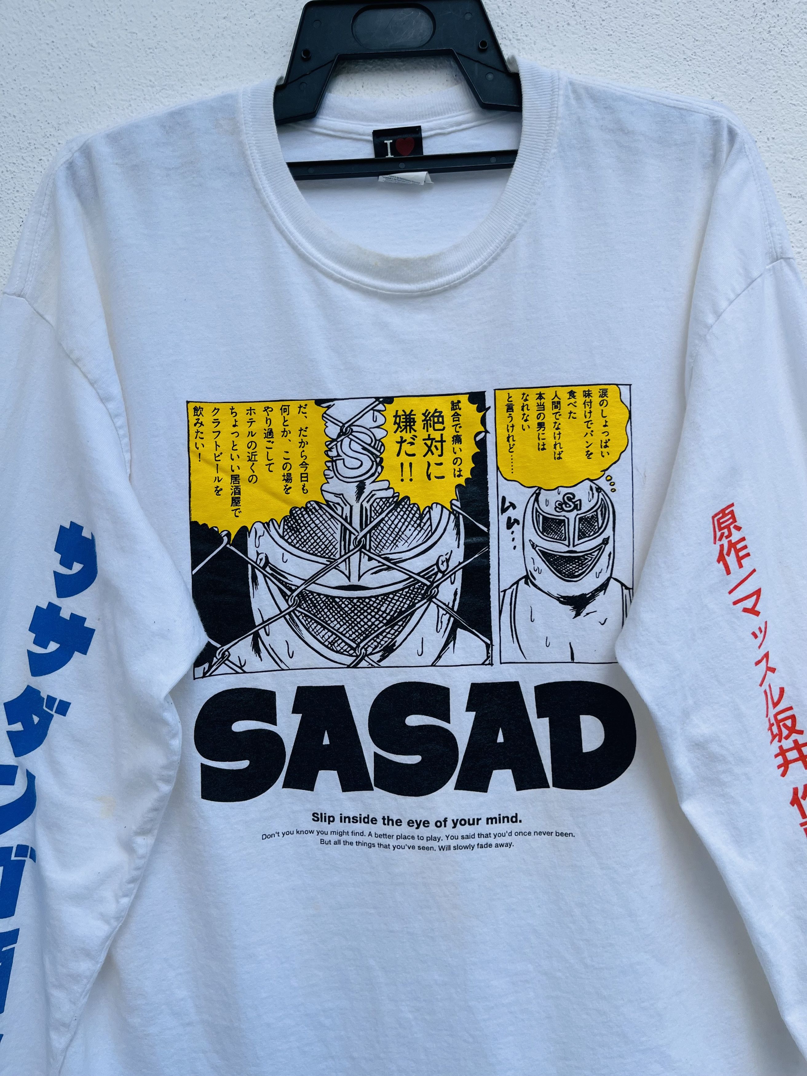 Anime Vintage Sasad Famous Anime Japanese White Shirt Size US L / EU 52-54 / 3 - 3 Thumbnail