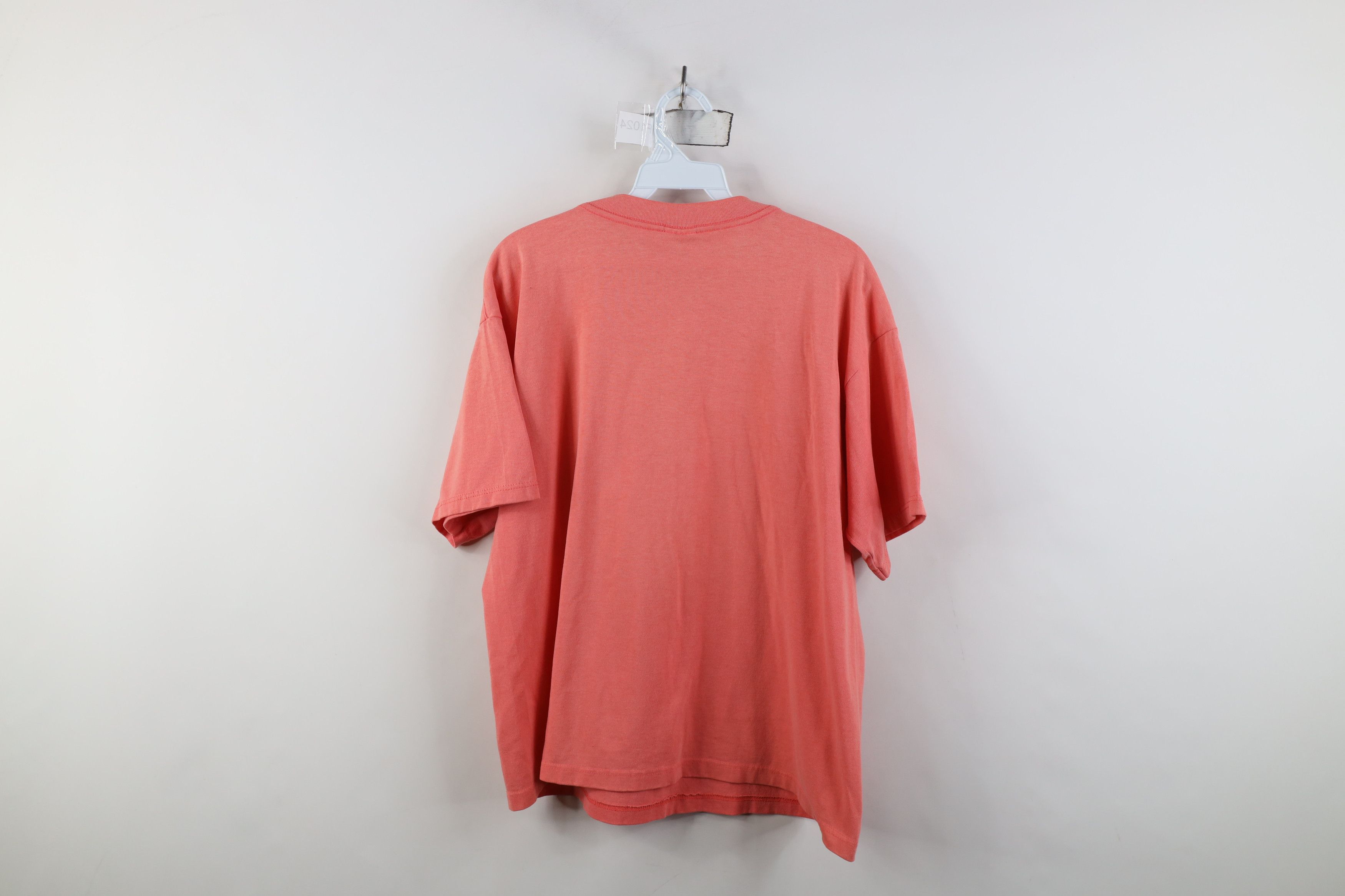 Vintage Vintage 90s Streetwear Blank Boxy Pocket T-Shirt Salmon USA Size L / US 10 / IT 46 - 10 Thumbnail