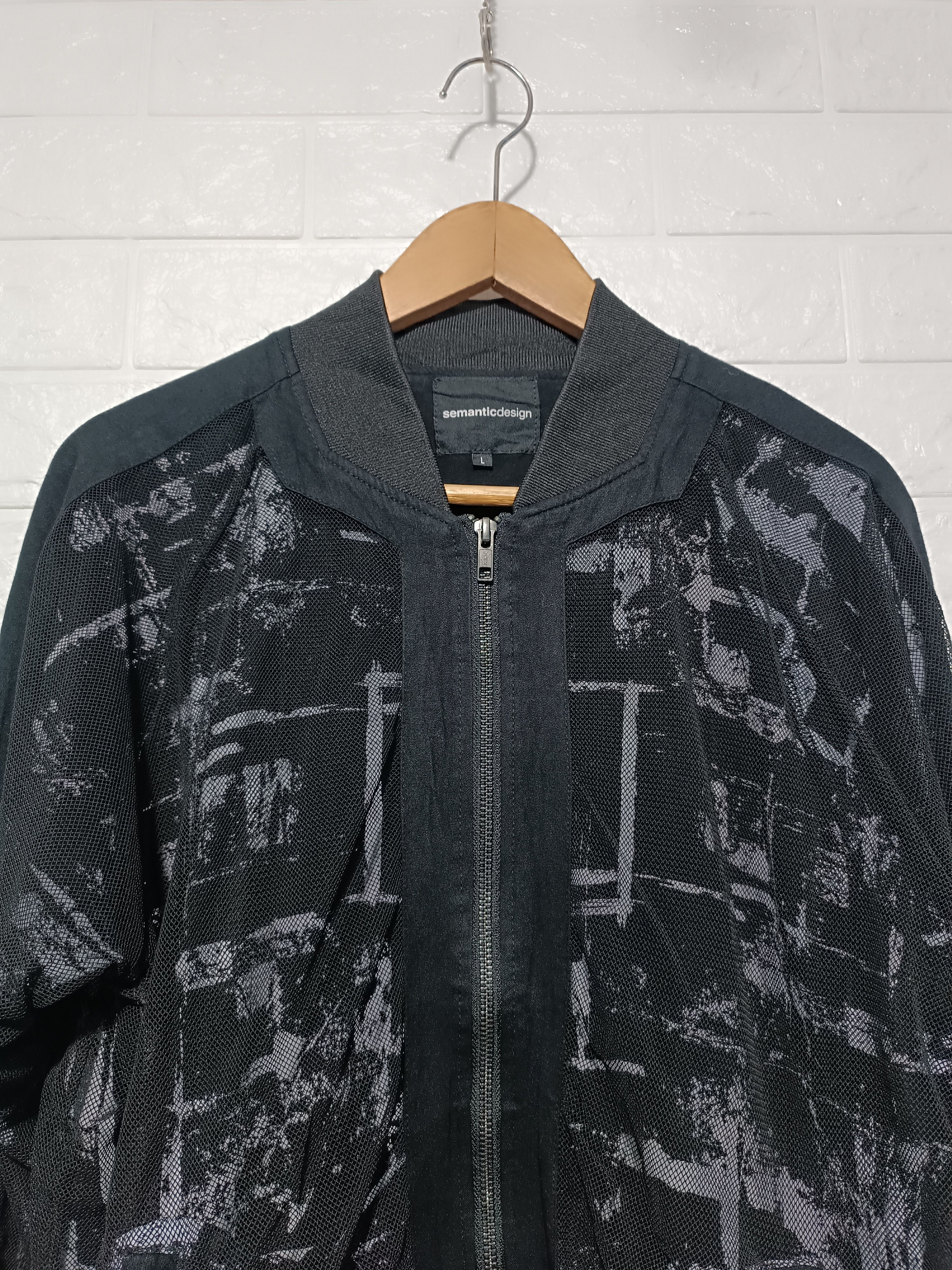 semanticdesign Sematic Design Mesh Rayon Abstract Print Bomber Jacket Size US L / EU 52-54 / 3 - 3 Thumbnail