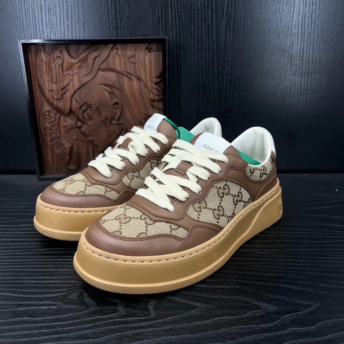 Gucci Gucci Cookie Sneakers Brown 38.5 Mint Condition Size US 8.5 / IT 38.5 - 1 Thumbnail