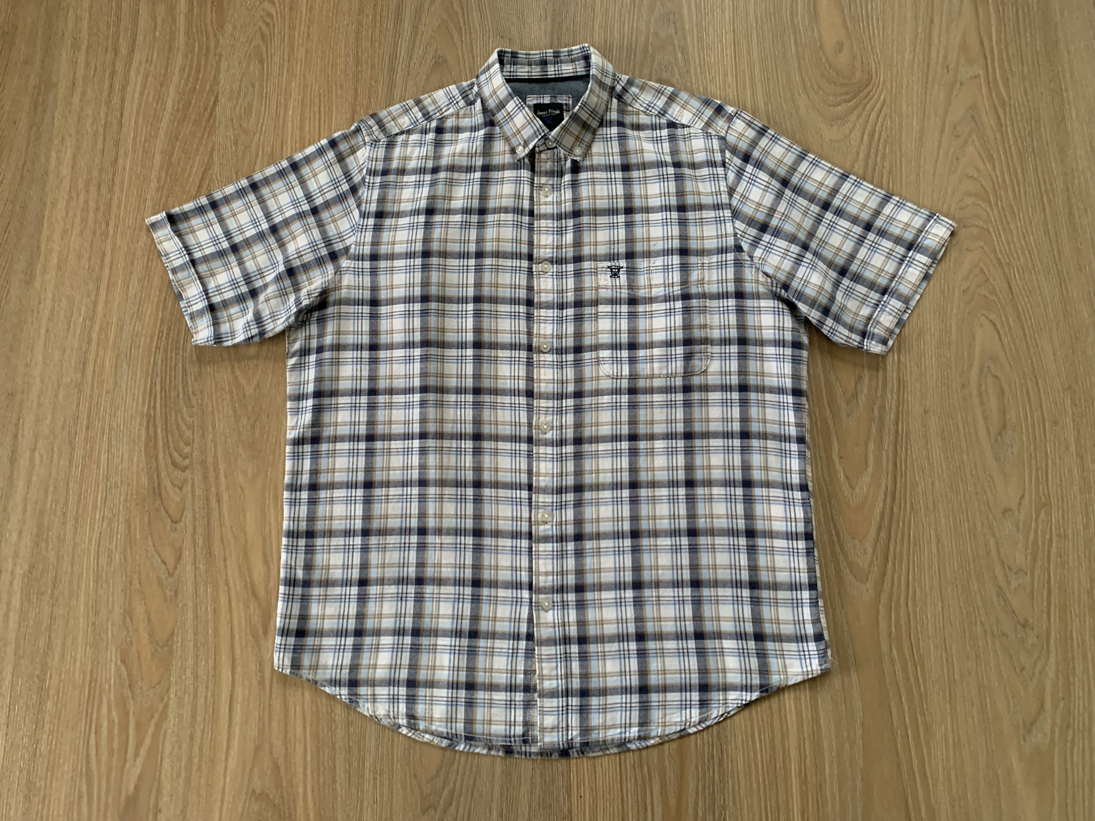 Pringle Of Scotland James Pringle Casual Cotton Plaid Short Sleeve Shirt Size US M / EU 48-50 / 2 - 2 Thumbnail
