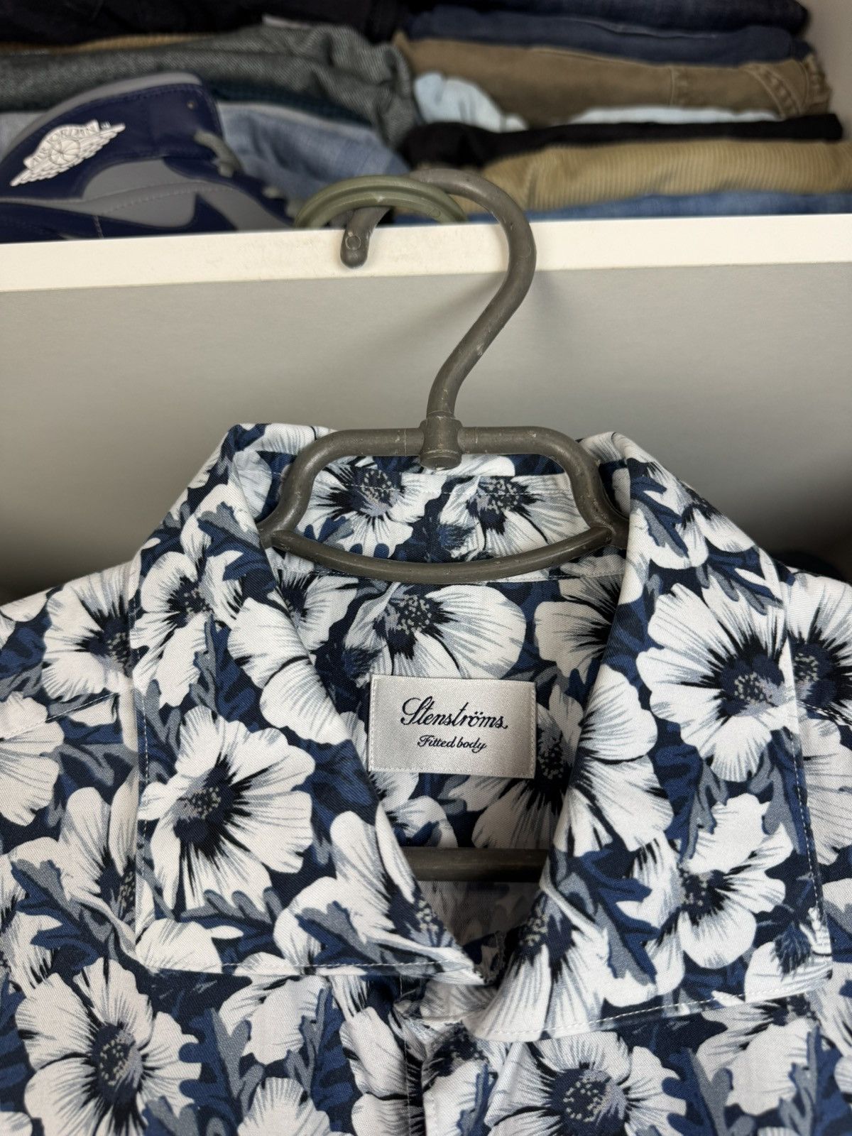 Strenstroms Stenströms Fitted Body Floral Print LS Shirt Size 17.5/44 Size US XL / EU 56 / 4 - 2 Thumbnail