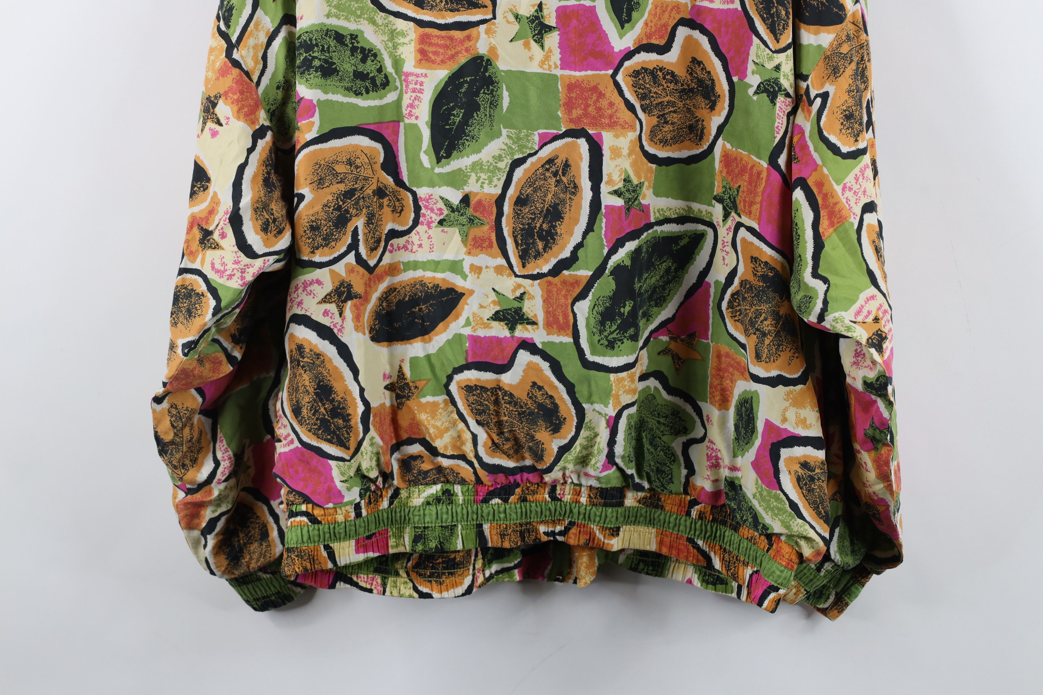 Vintage Vintage 90s Streetwear Nature Leaf Silk Bomber Jacket Size XXL / US 16-18 / IT 52-54 - 15 Thumbnail