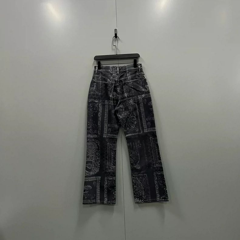 Acne Studios Acne Studios Black cashew flower printed long pants Size US 27 - 2 Thumbnail